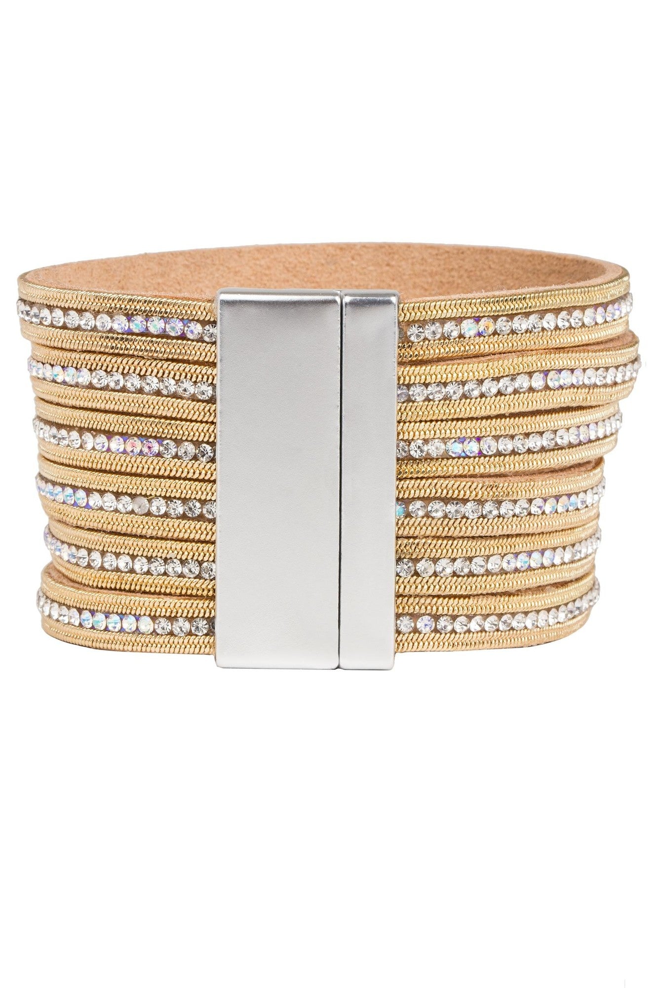 Sparkly Leather Crystal Bracelet