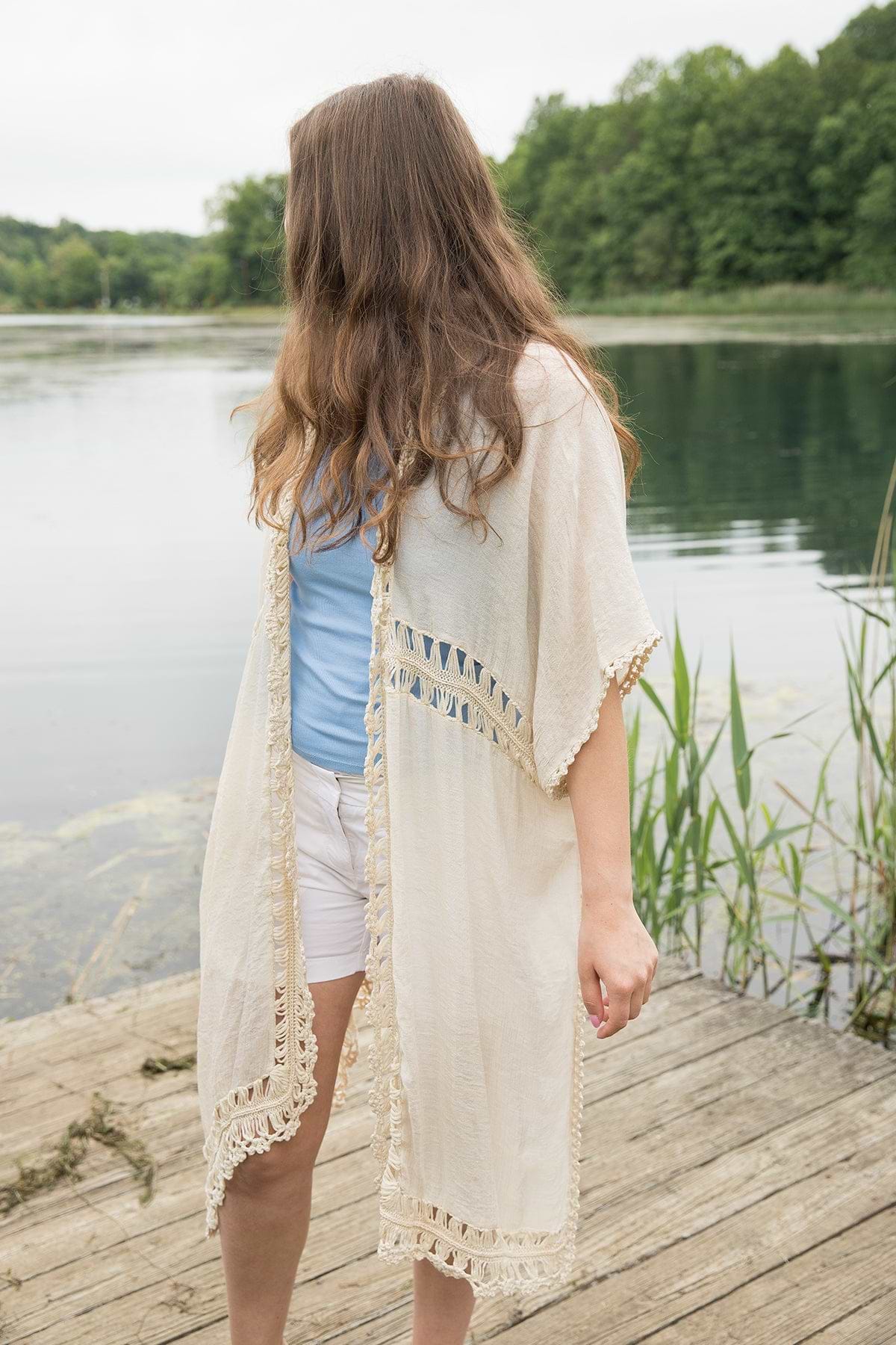 Costa Crochet Kimono Cover Up | SAACHI