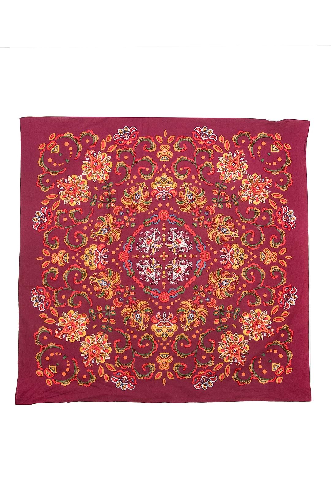 Oversized Cotton Bandana Maroon