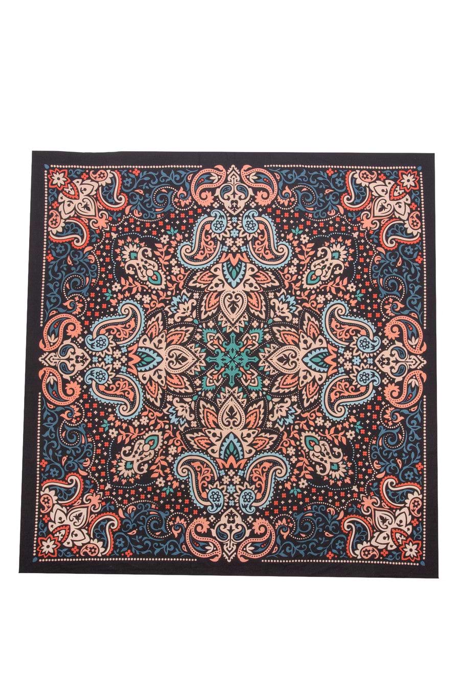 Oversized Cotton Bandana Black