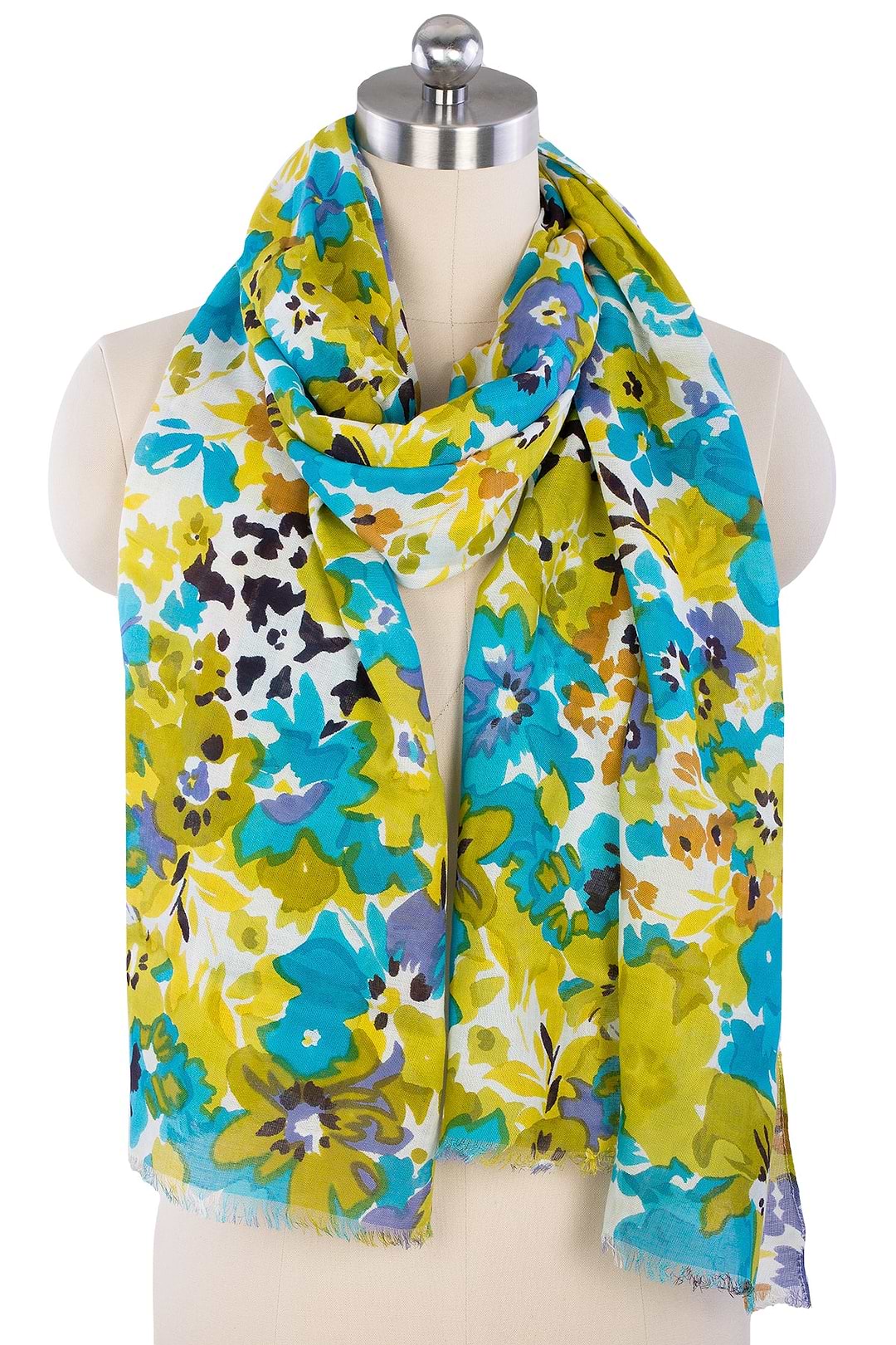  Flower Garden Scarf Set - Light Sky Blue