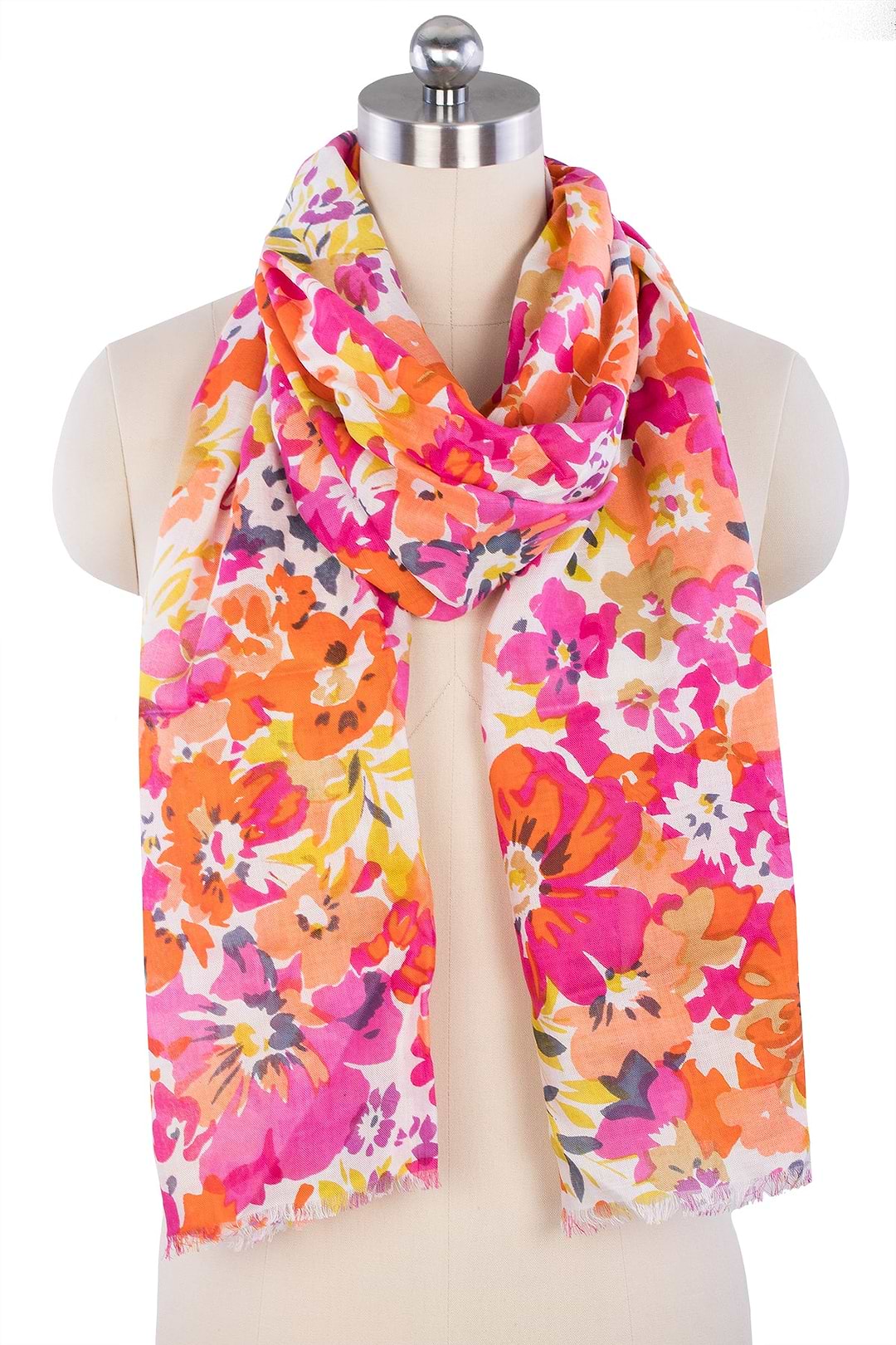 Flower Garden Scarf Set - Coral