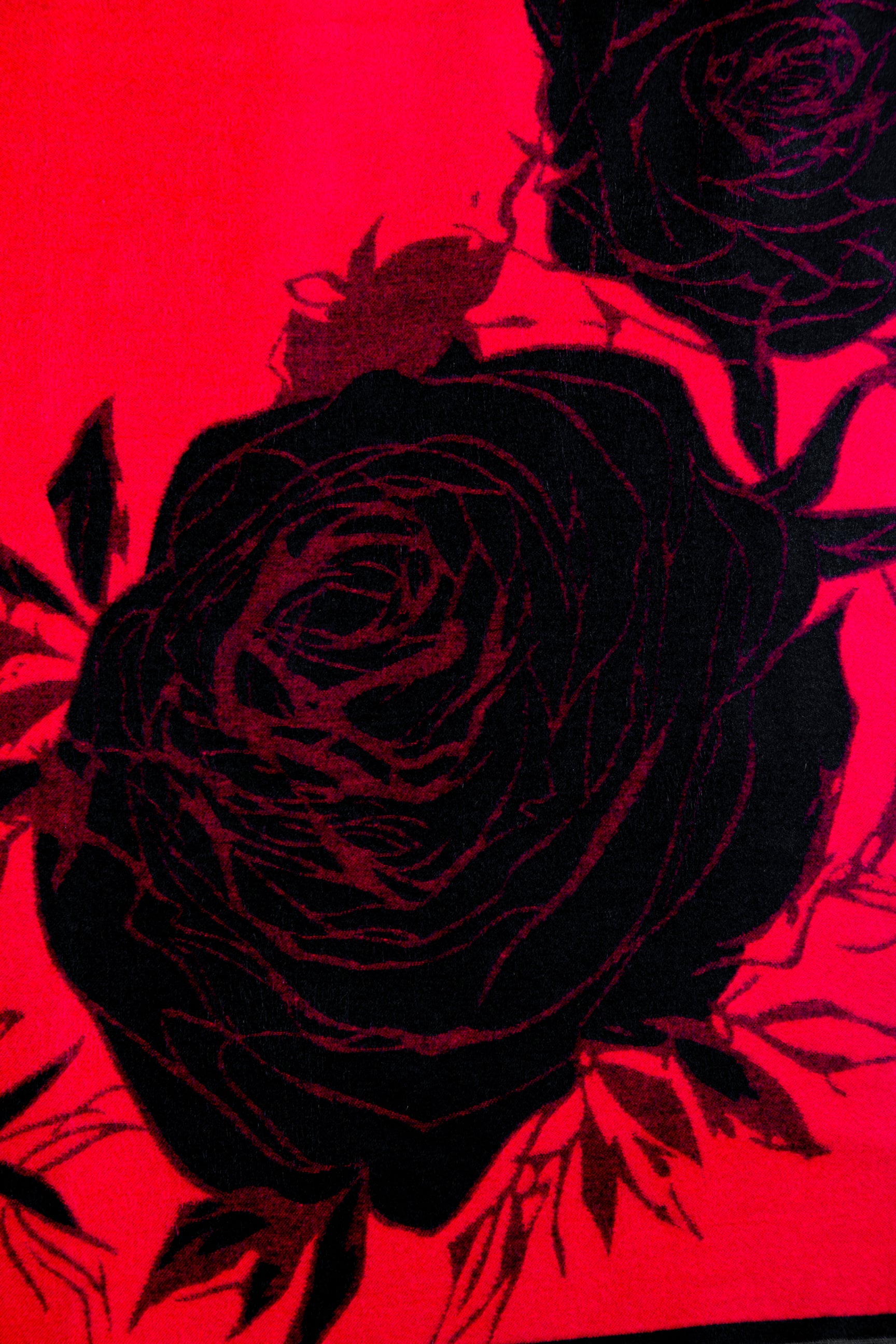 Fiore Reversible Scarf Crimson