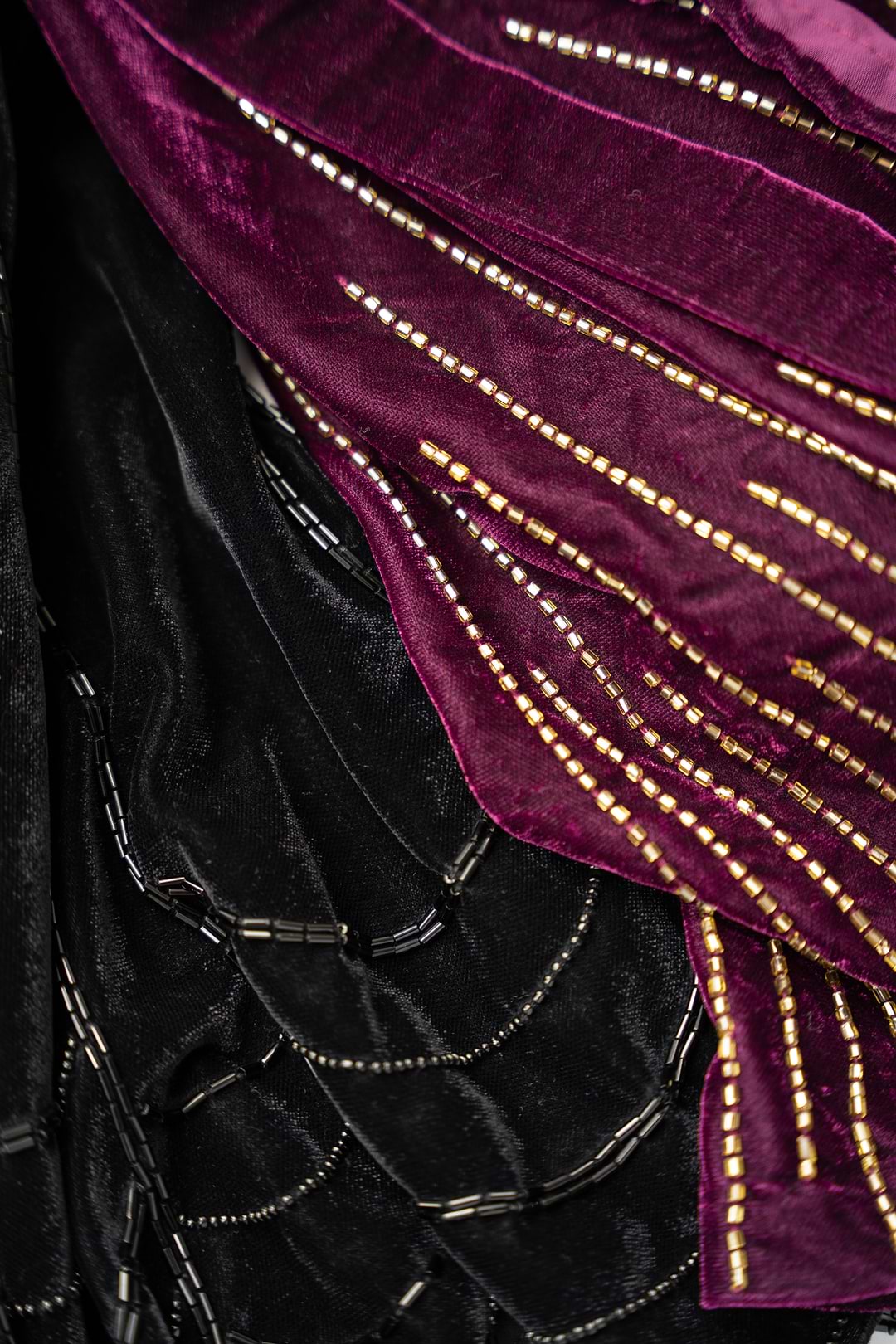 Velvet Crush Embellished Capelet - Plum