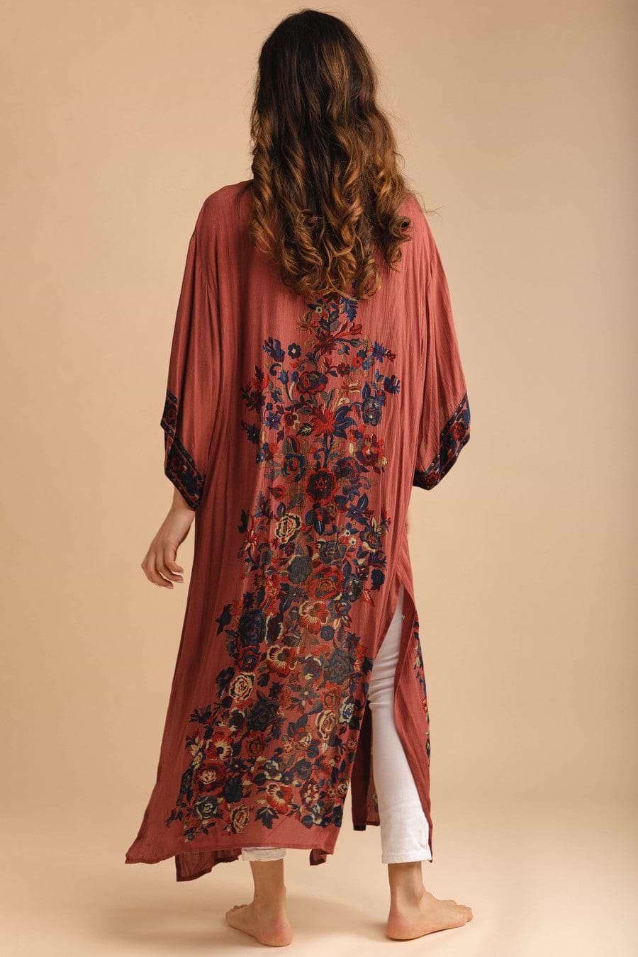 Long Floral Kimono Cover Sienna