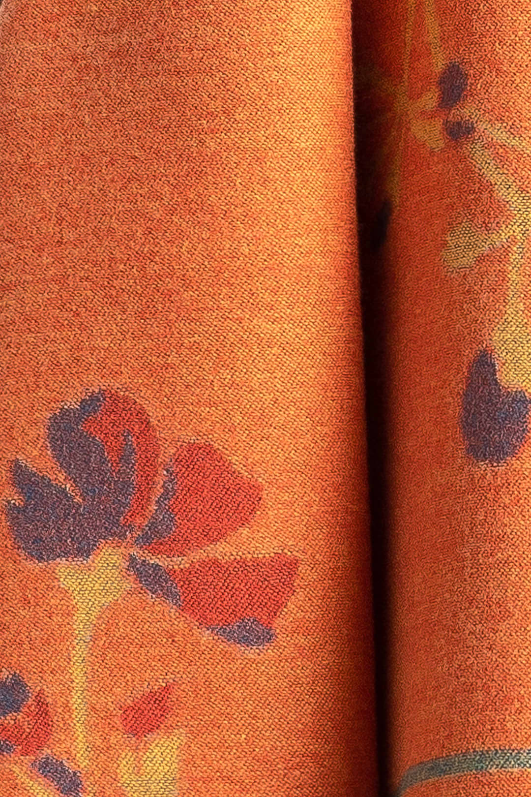 Two Tone Floral Reversible Scarf - Turquoise
