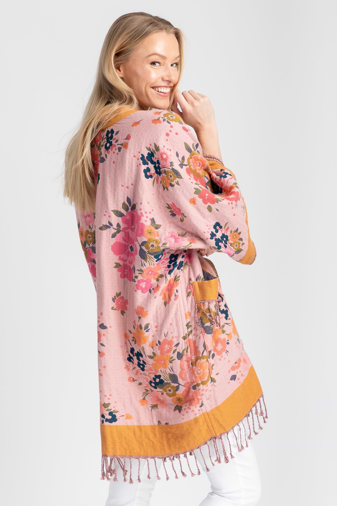 KIRKVILLE FLORAL KIMONO - Pink