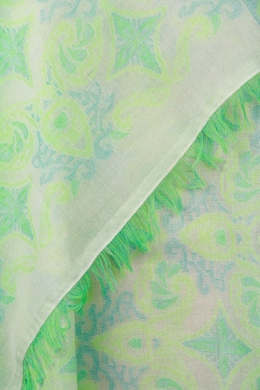 Vibrant Green Eyelash Scarf - Light Green 