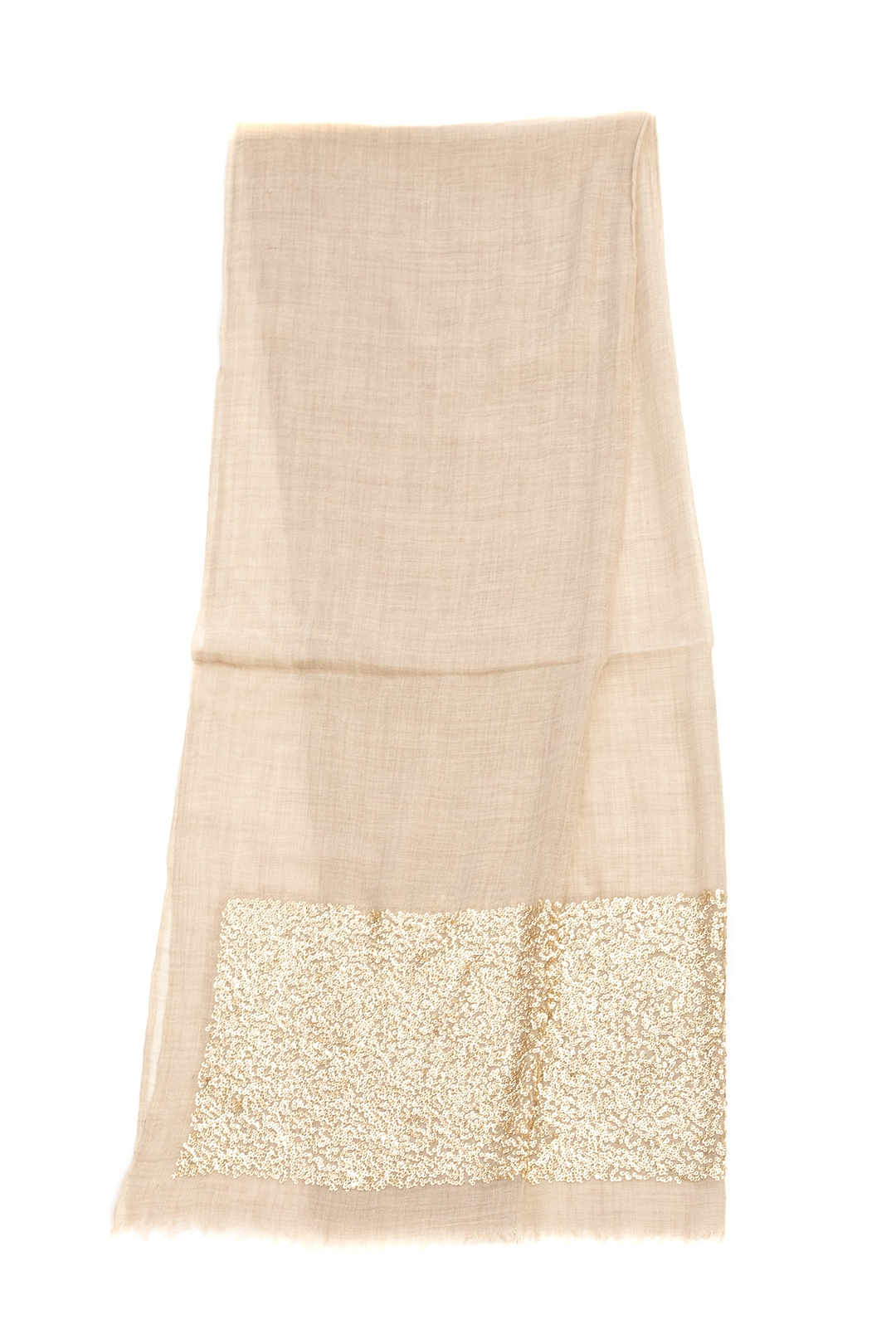Wool Sparkle Scarf - Ivory