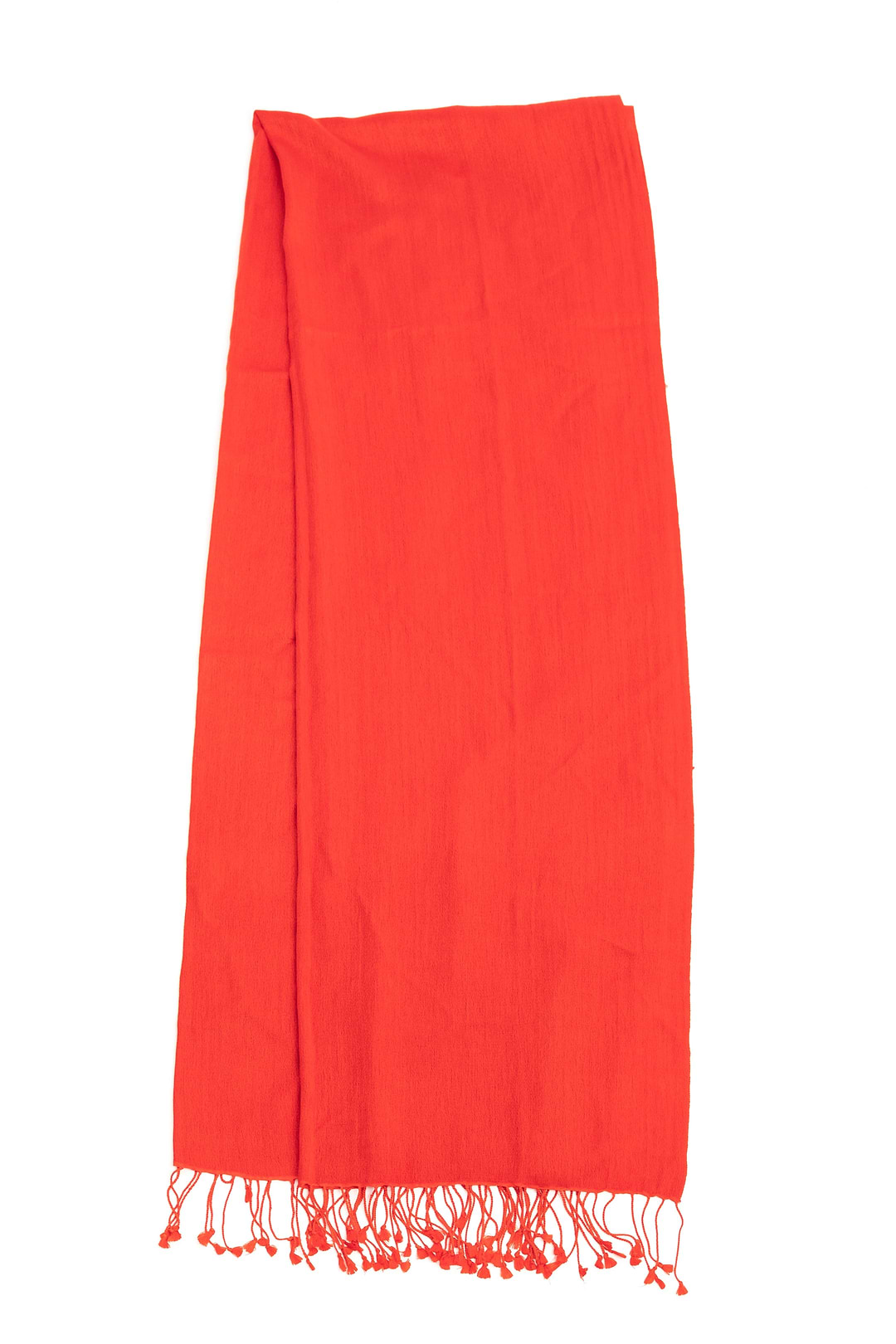 Cashmere Fringe Wrap Scarf Red