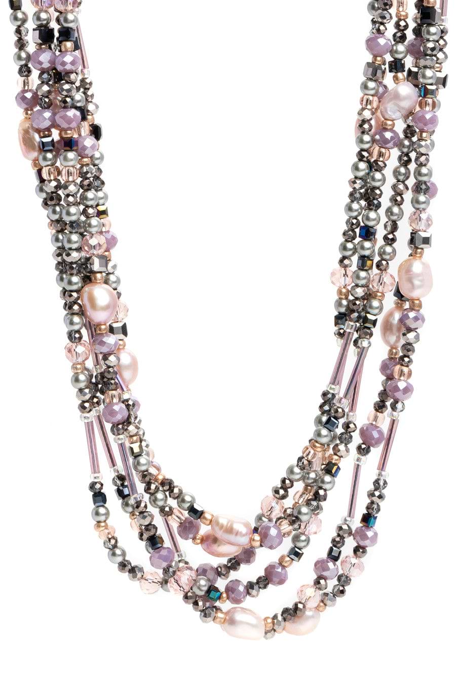 Amethyst Multi Beaded Necklace - Thistle