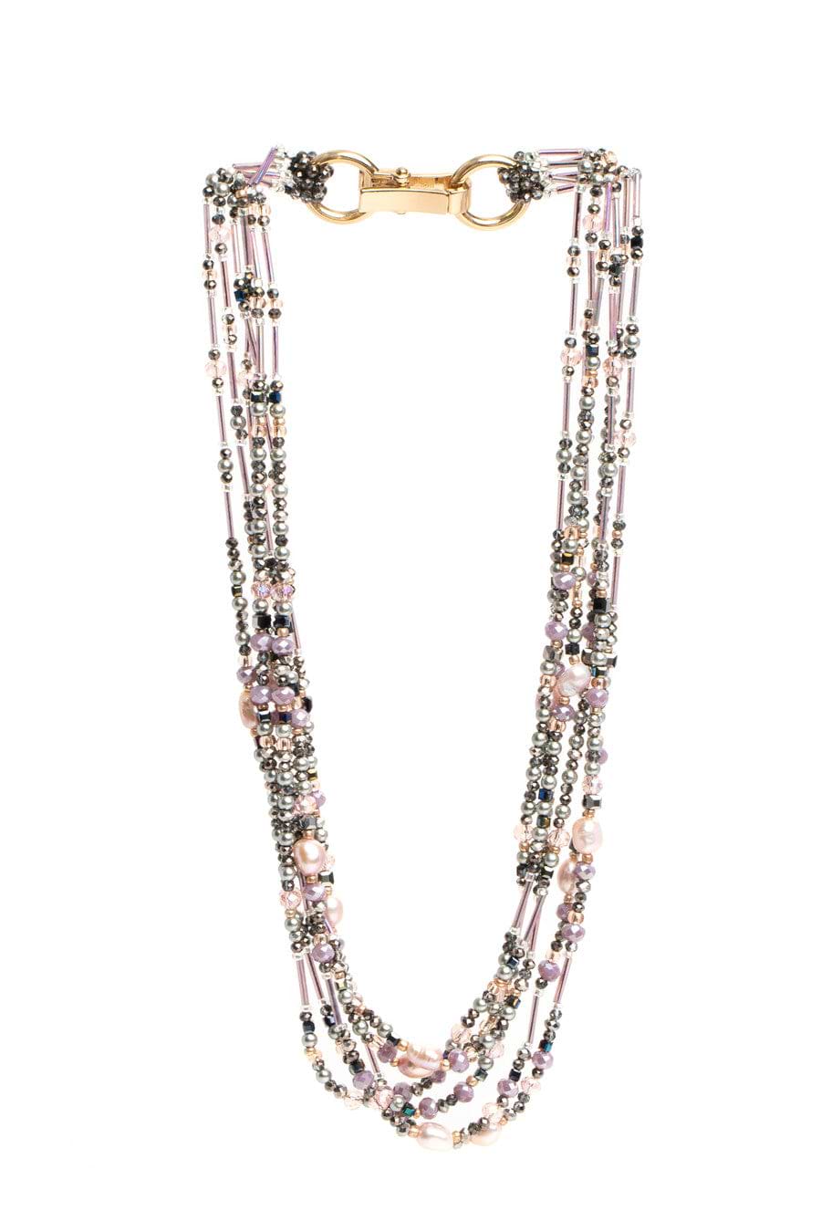 Amethyst Multi Beaded Necklace - Thistle