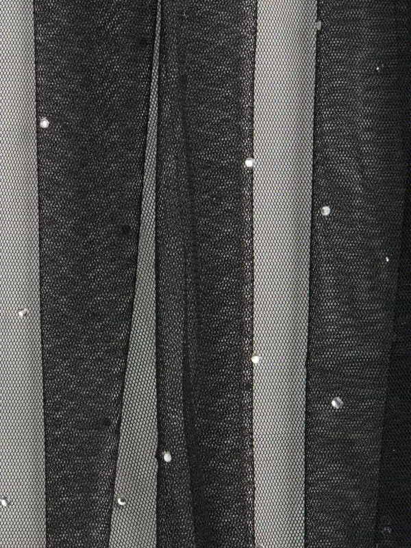 Glamazon Sheer Crystal Scarf Black