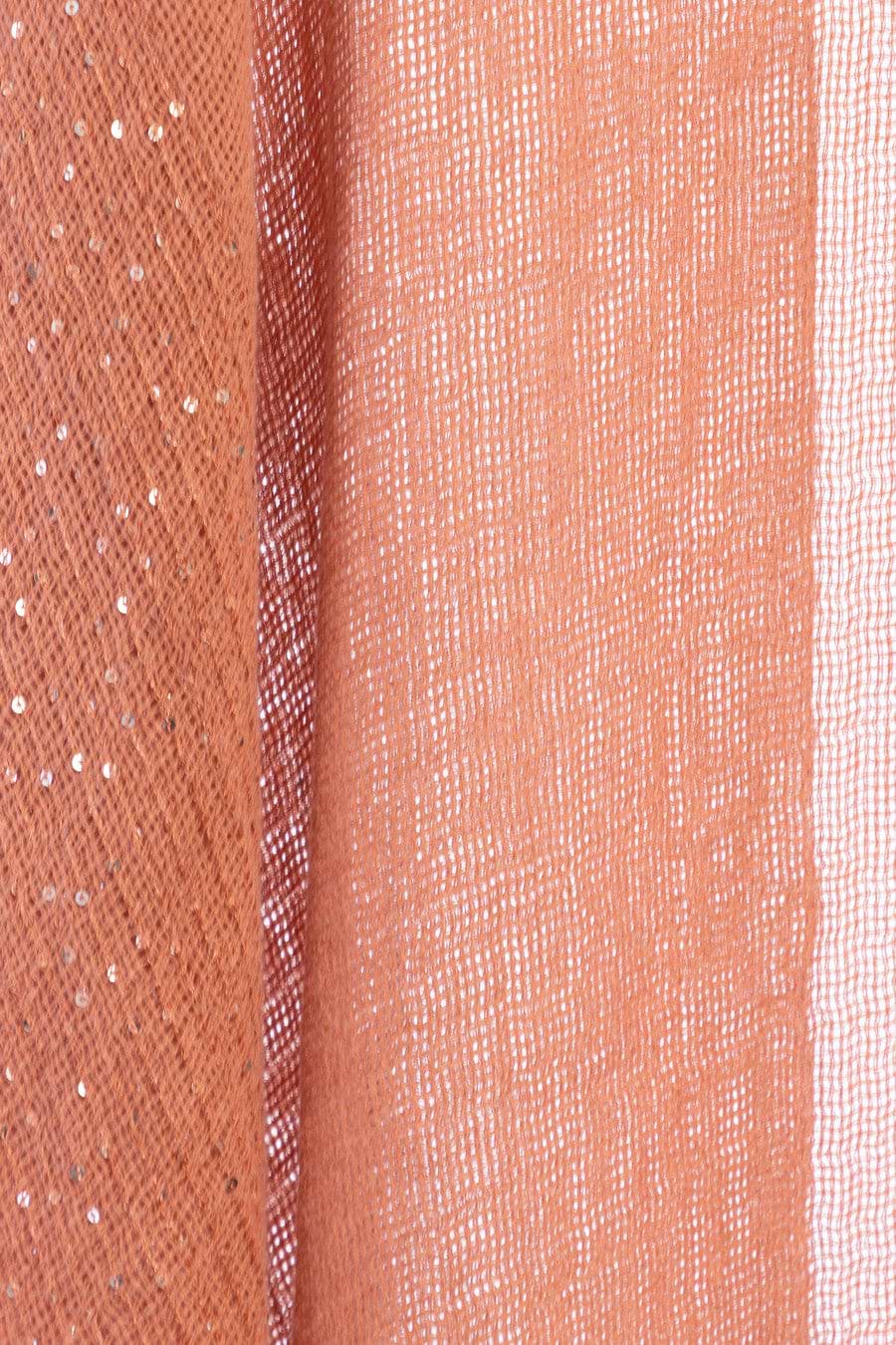 Shimmering Sequin Ruana - Dark Salmon