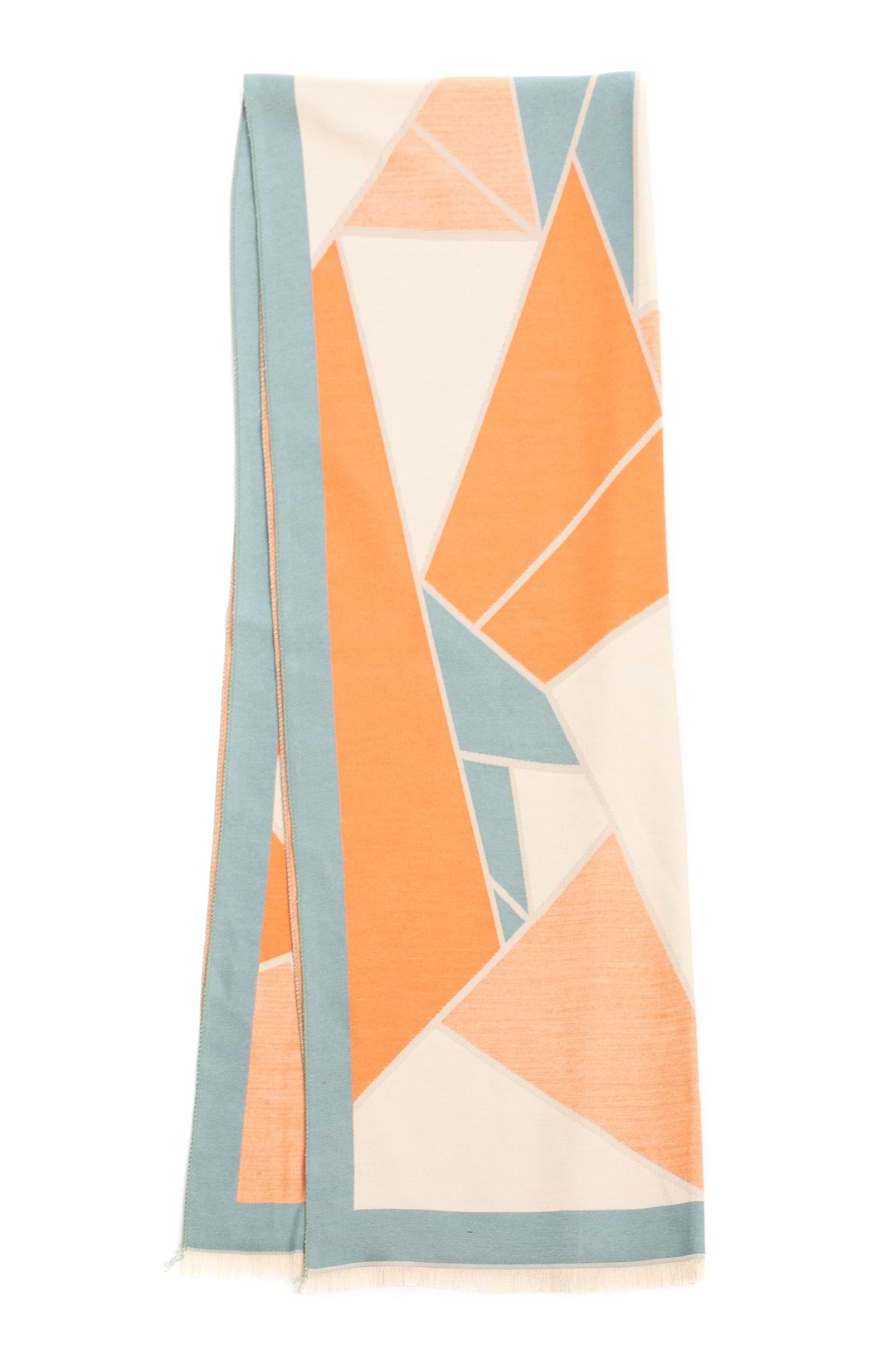 Reversible Geometric Scarf - Coral