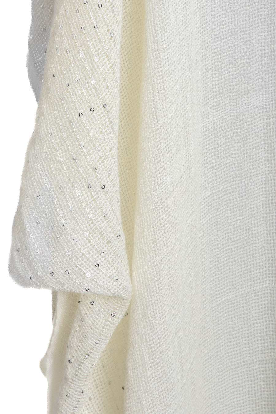 Shimmering Sequin Ruana - Light Yellow