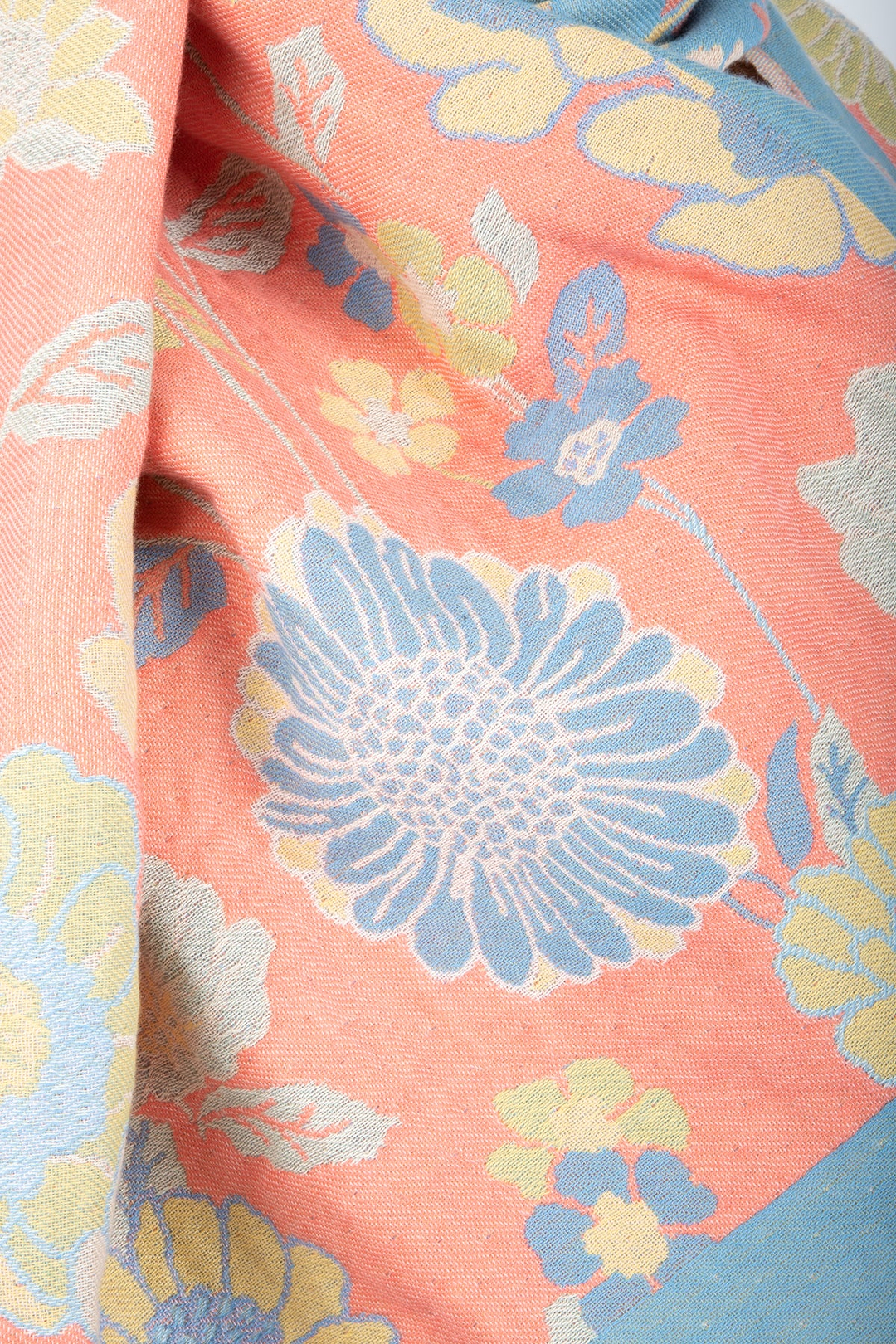 Fiore Pastel Reversible Scarf - Aqua