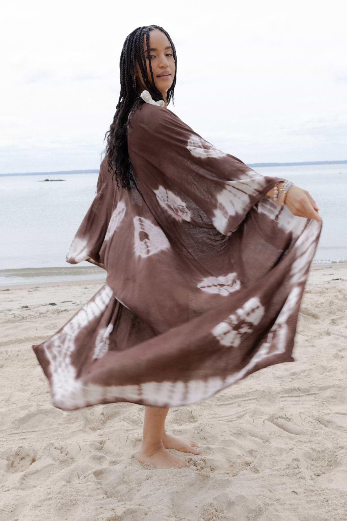 Tie Dye Maxi Kimono - Sienna