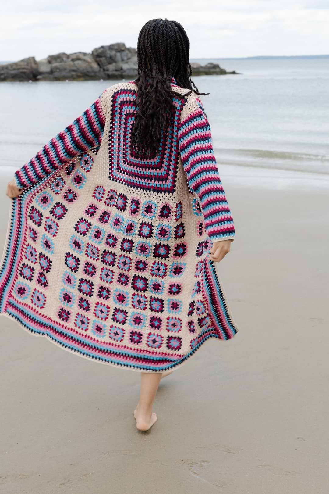 Crochet Cotton Square Kimono