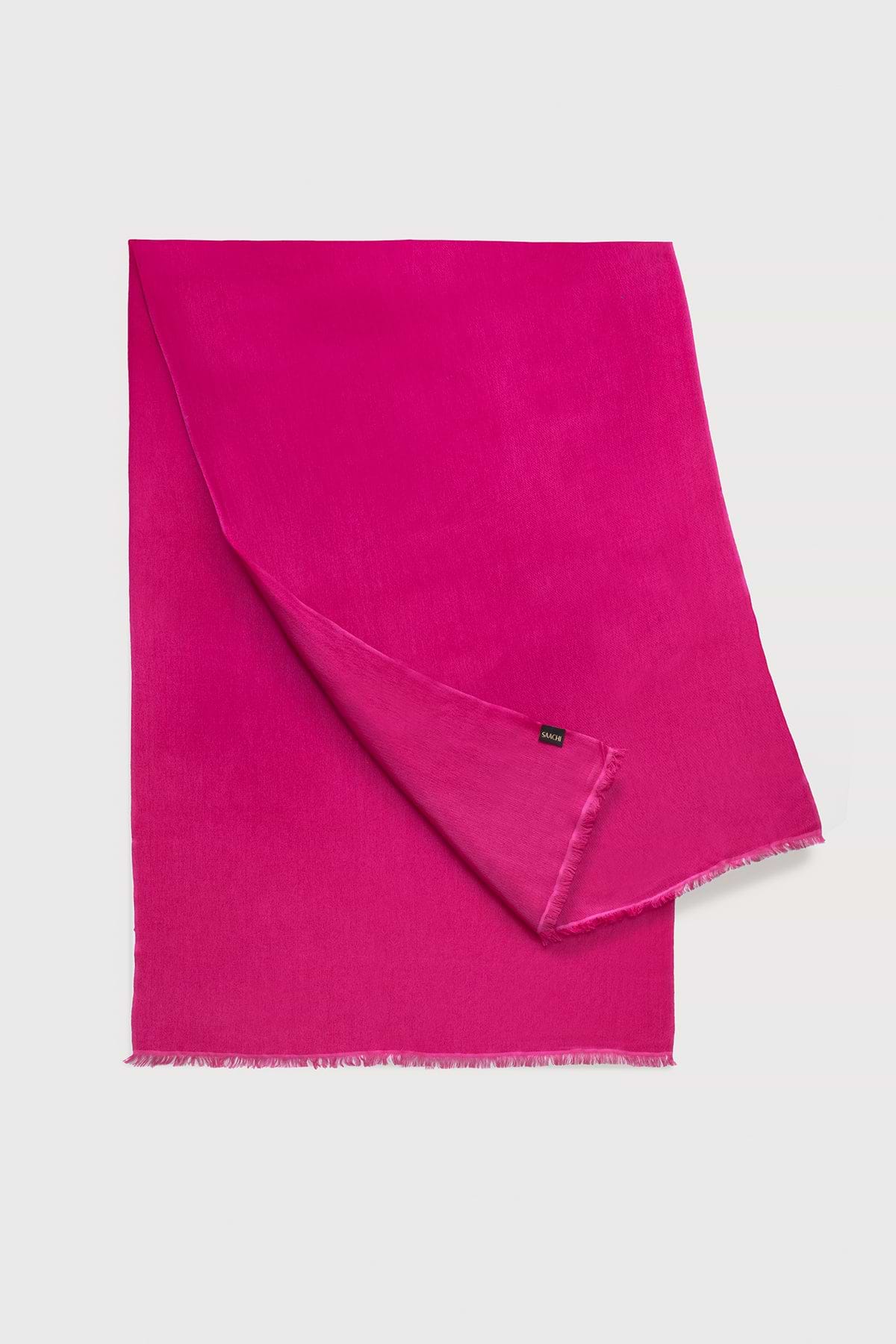 Cashmere Silk Scarf - Deep Pink