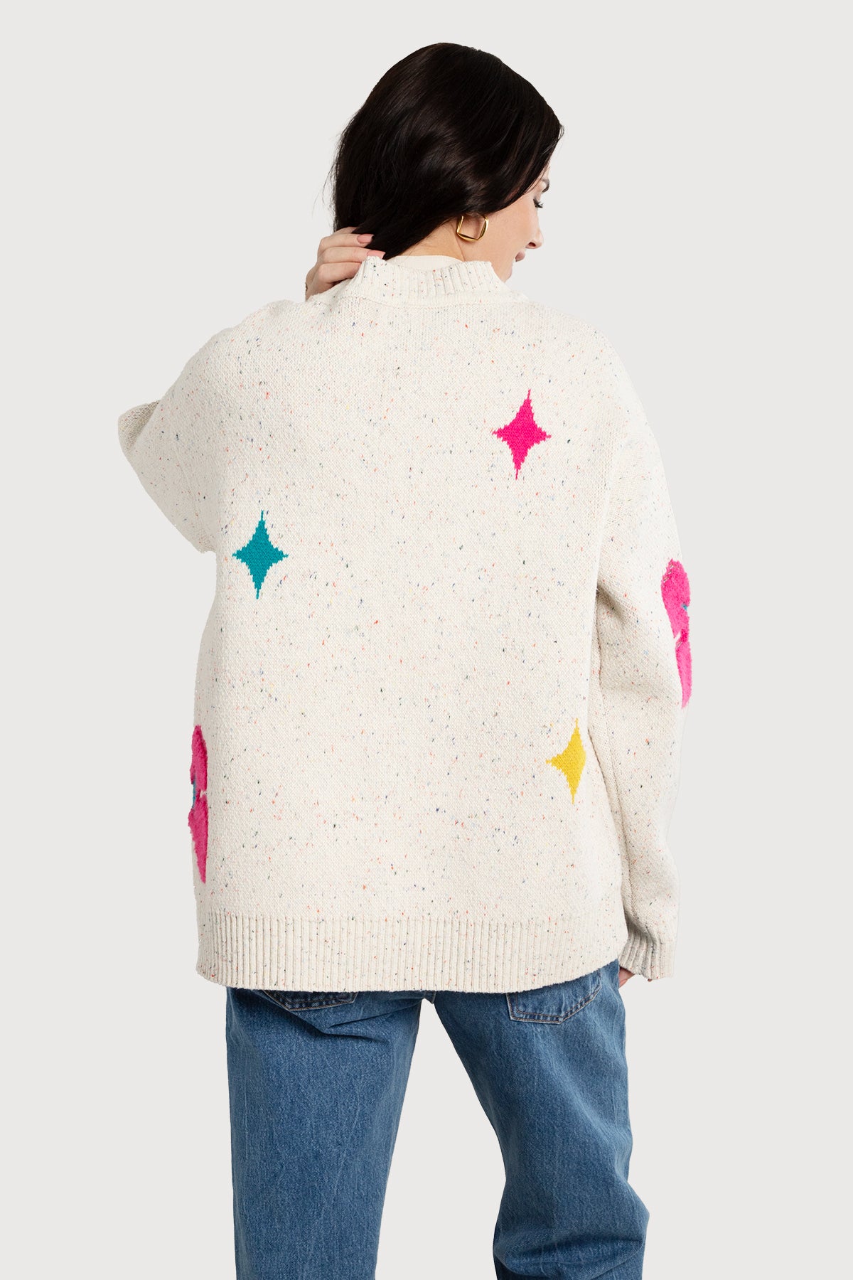 Floral Cardigan Button Up - Ivory