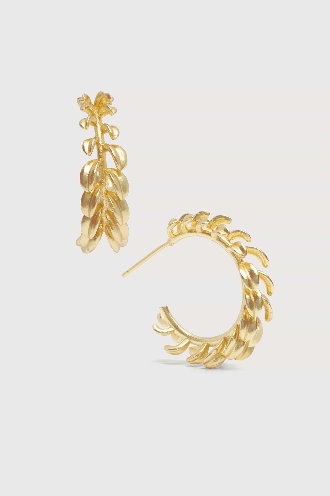 BOTANICAL HOOP EARRINGS