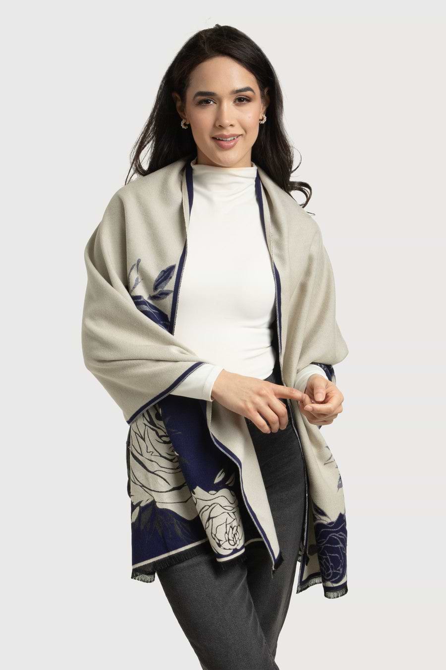 Fiore Reversible Scarf Navy