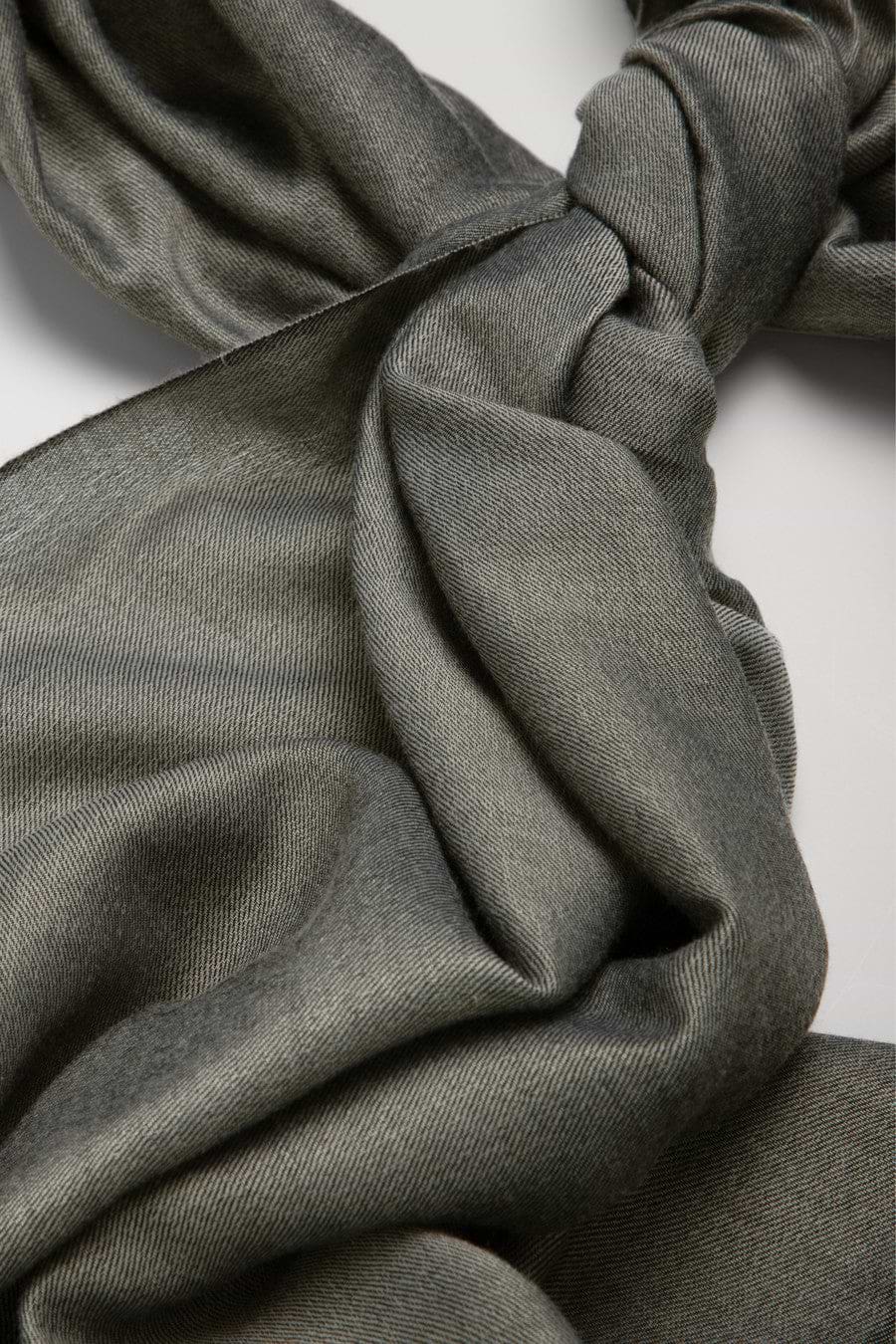 Silk Cotton Scarf - Dark Gray
