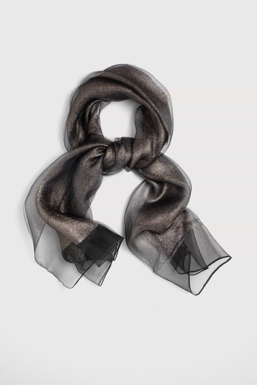 Silk Glimmer Scarf - Black