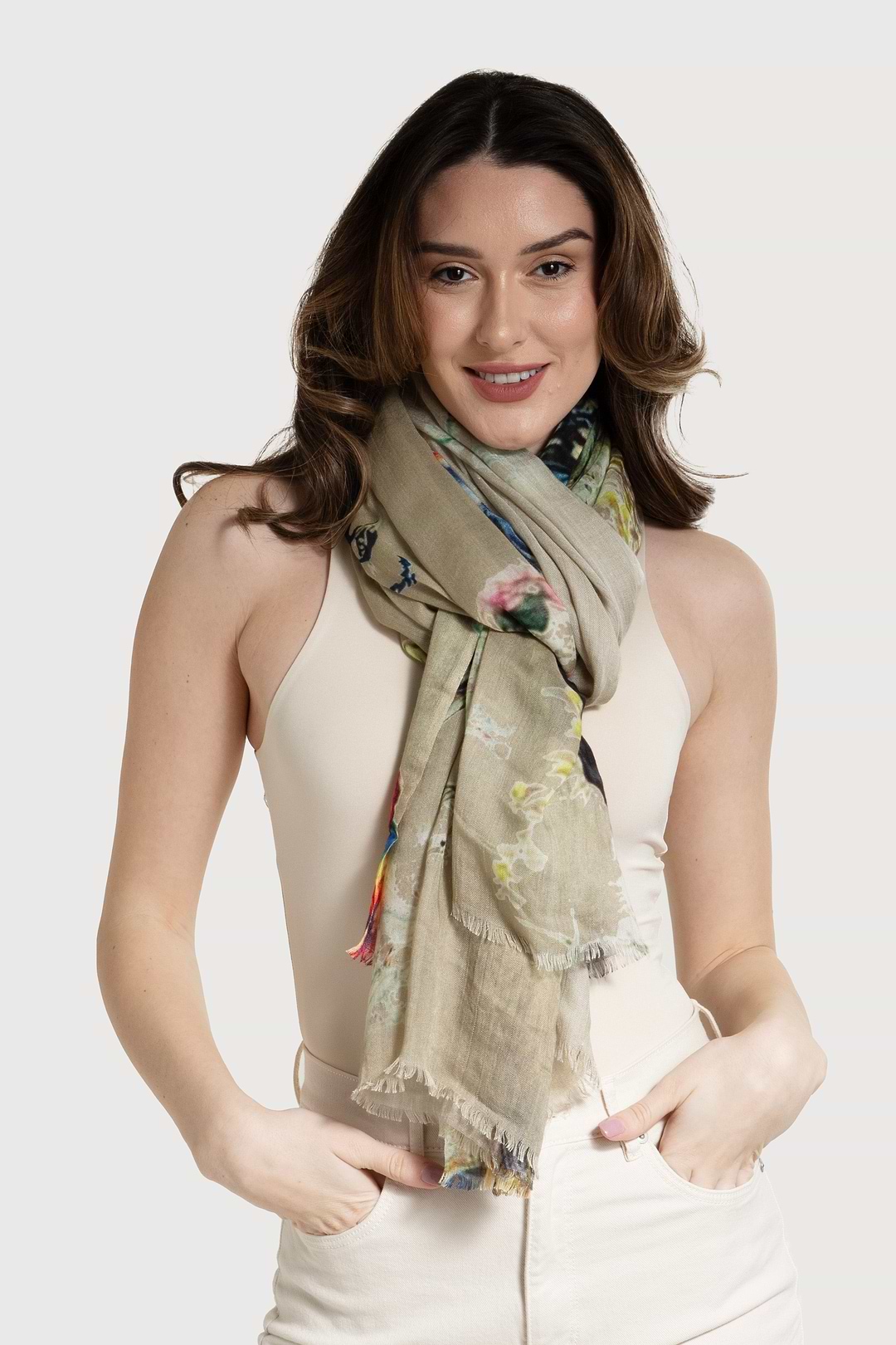 Peacock Garden Scarf