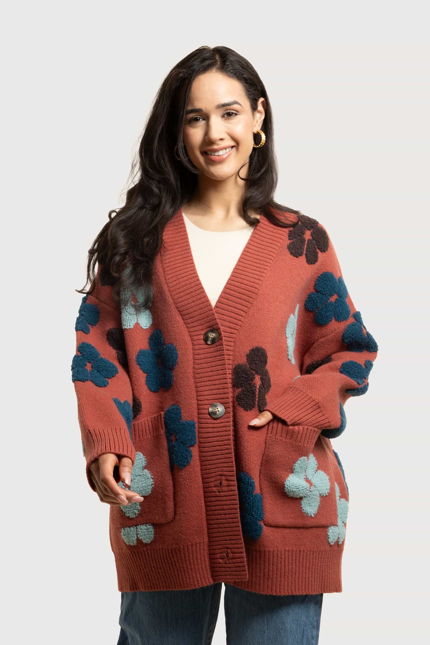 Floral Knit Cardigan | SAACHI