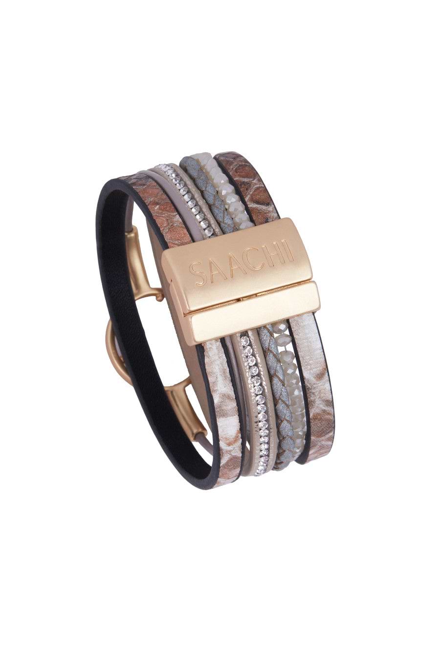 Kayla Leather Bracelet - Seashell