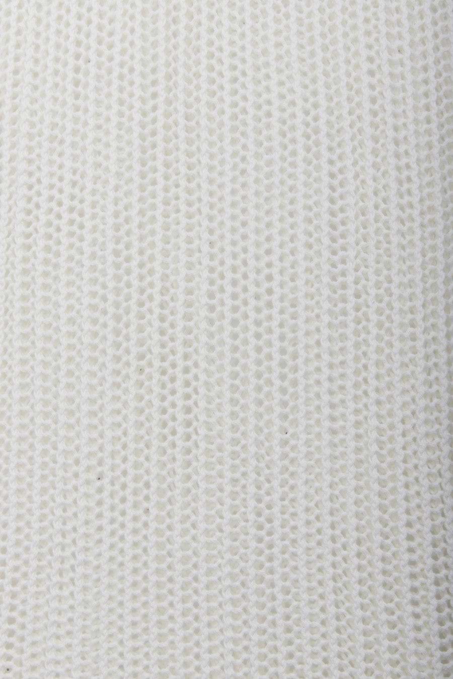 Cotton Crochet Cover Up Split Hem Kaftan - Ivory