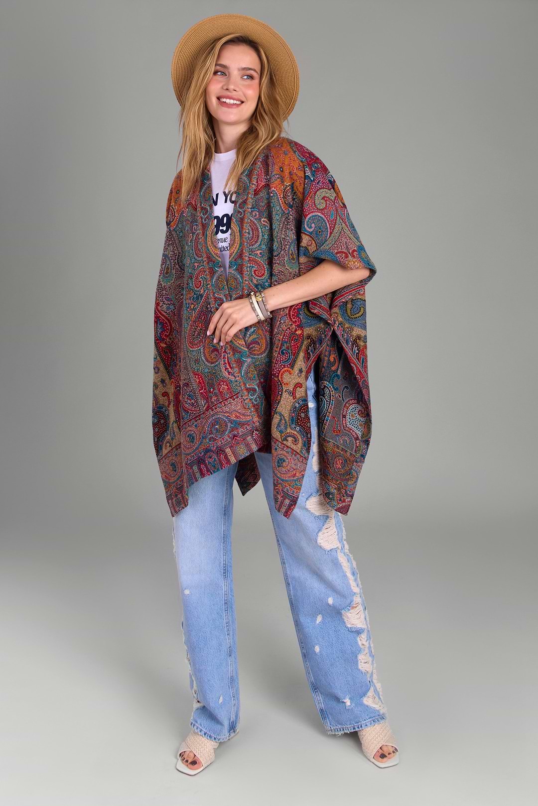 Regal Rococo Poncho - Multi