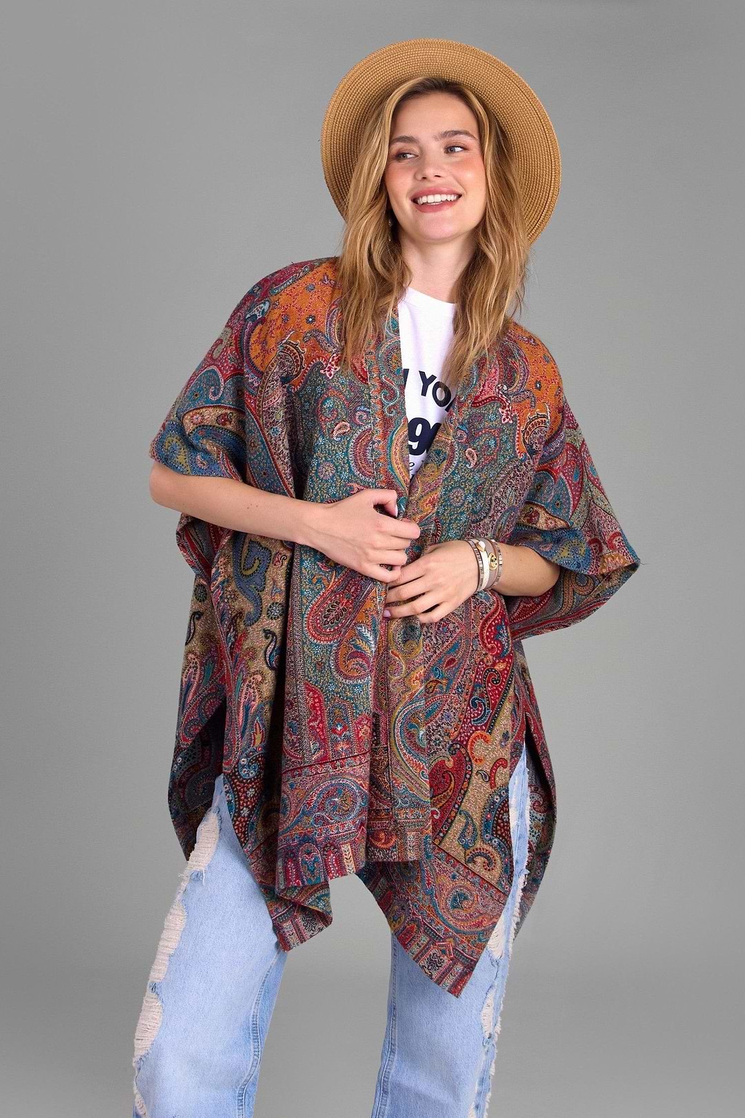 Regal Rococo Poncho - Multi