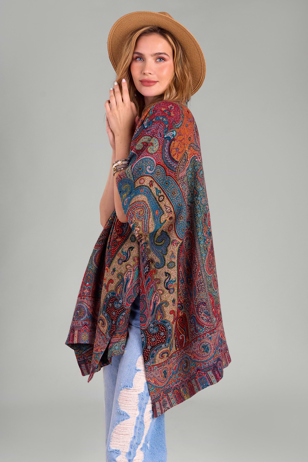 Regal Rococo Poncho - Multi