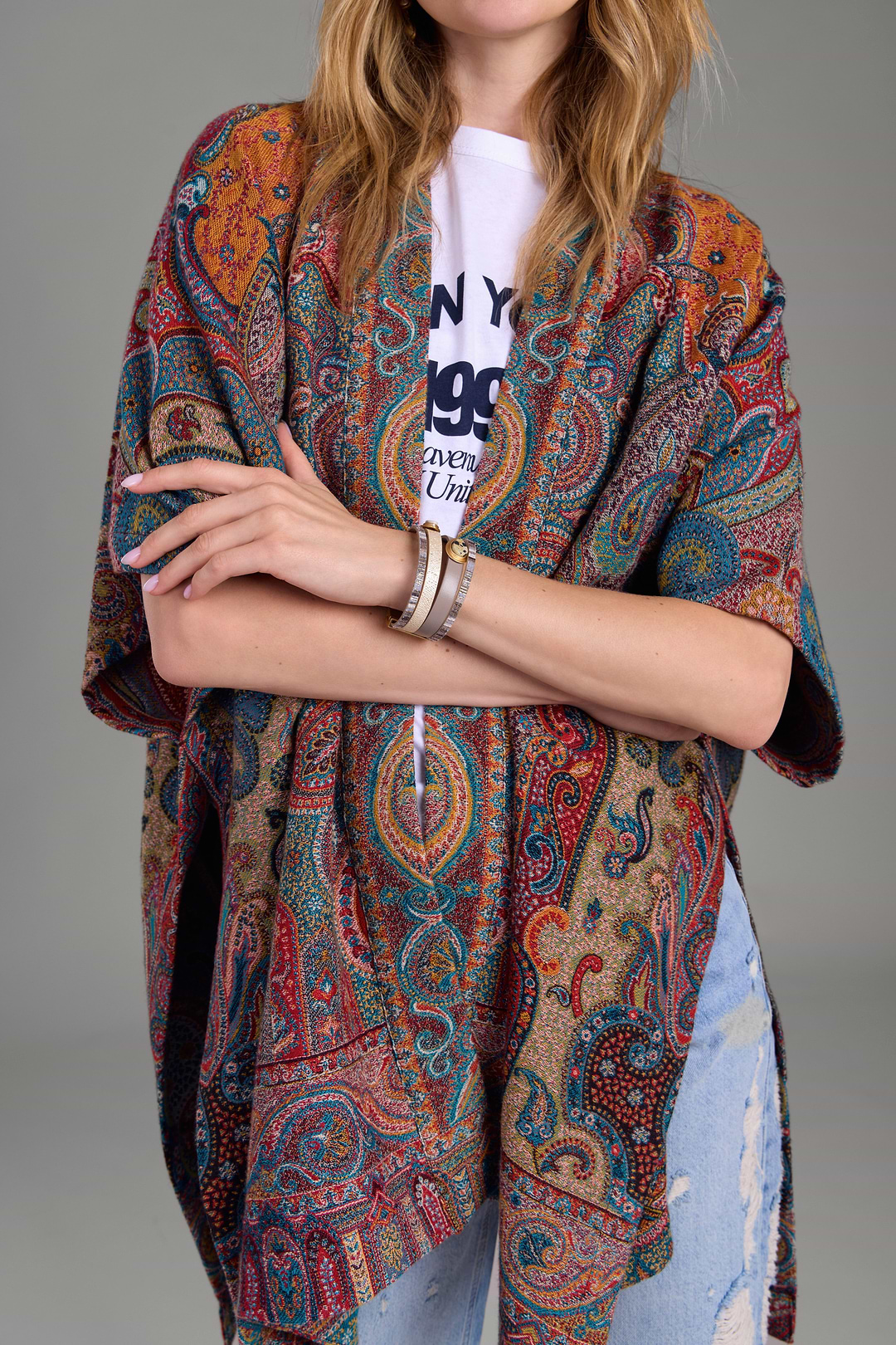 Regal Rococo Poncho - Multi