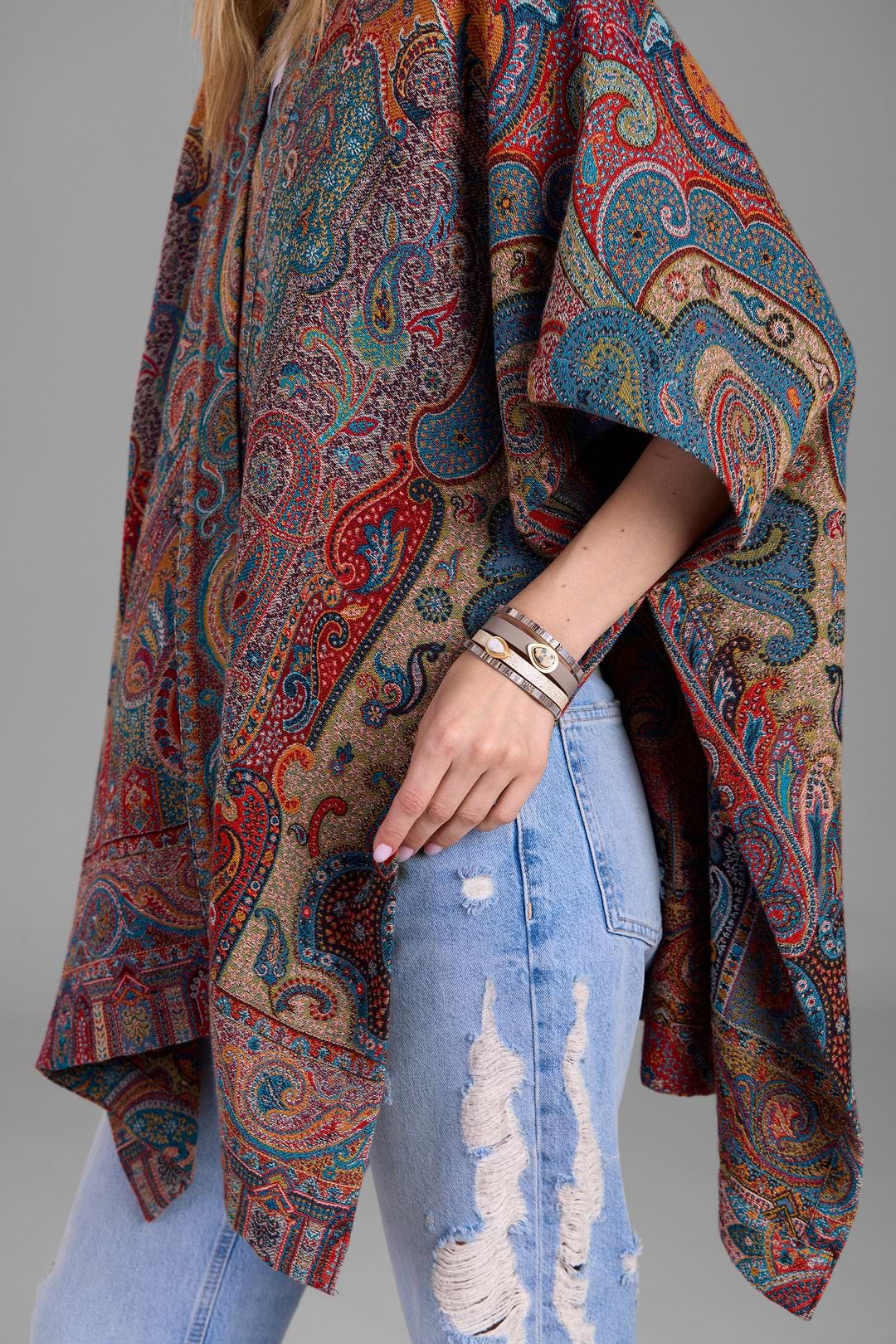 Regal Rococo Poncho - Multi
