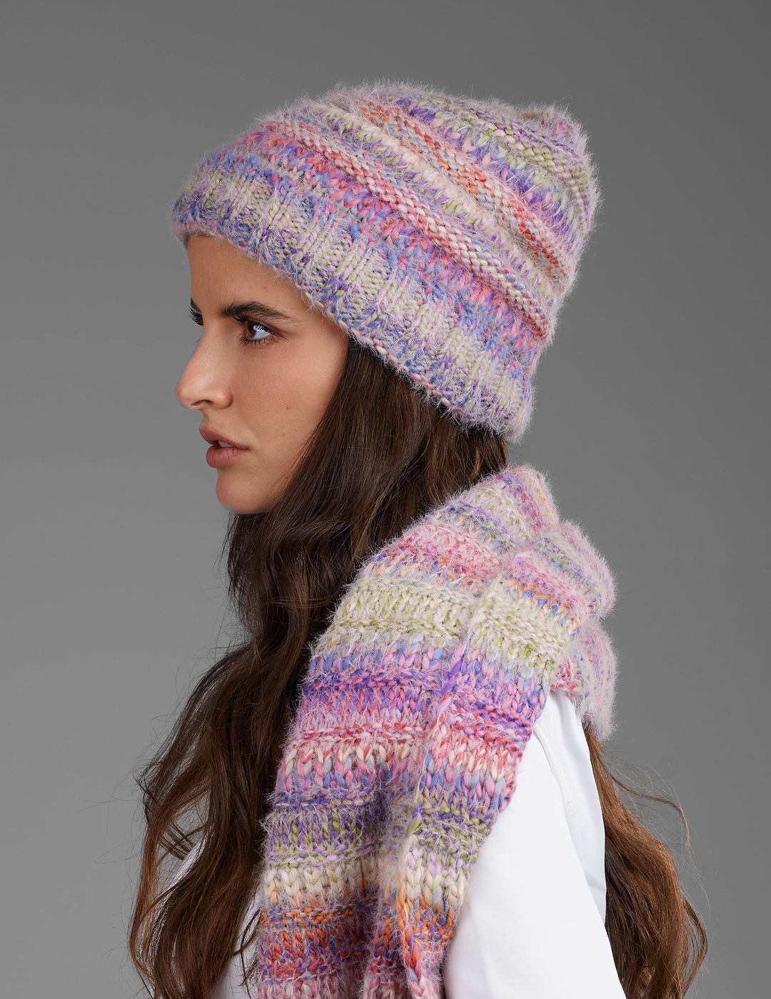 Multicolored Knit Scarf - Multi