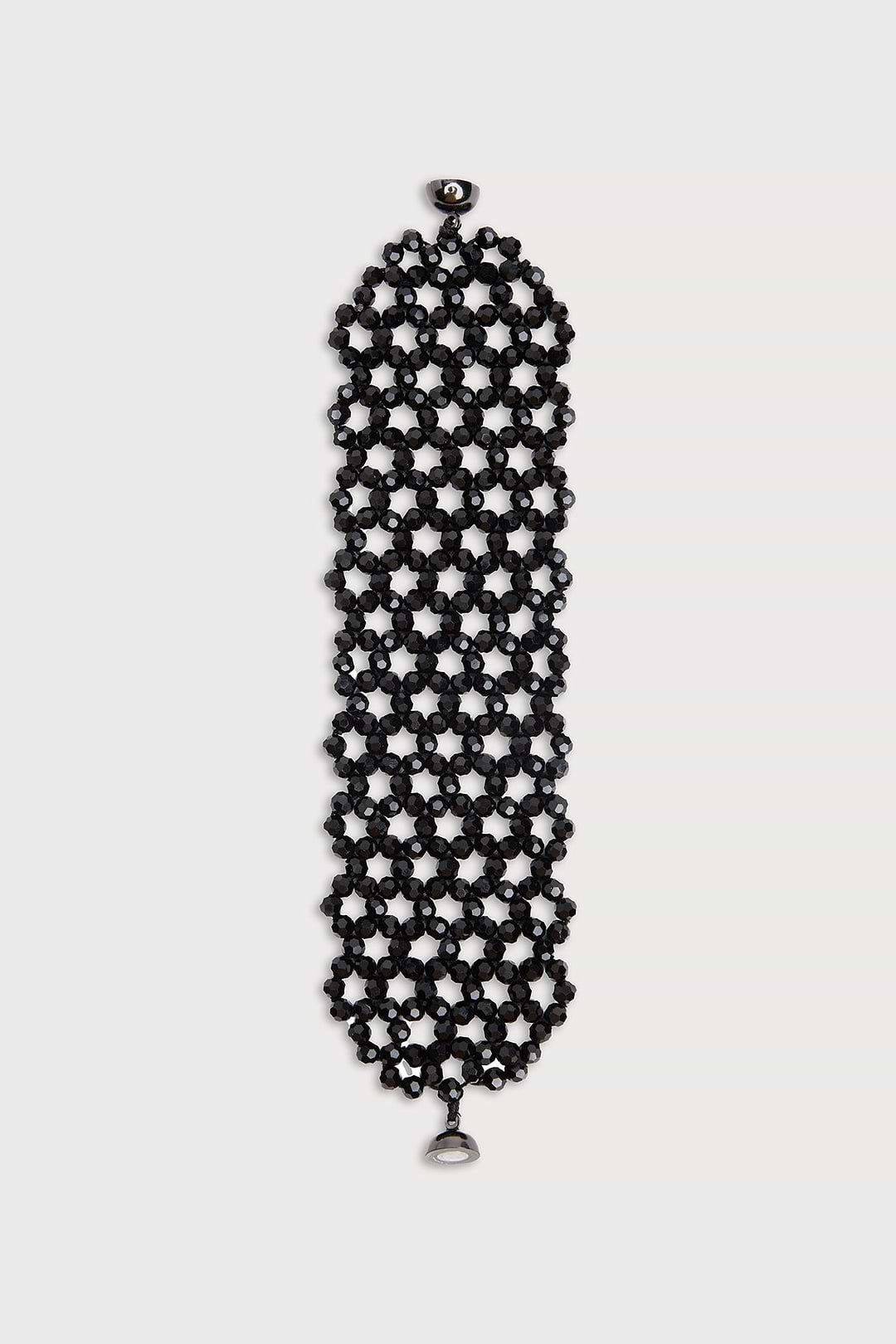 Seamless Glamour Crochet Bracelet - Black