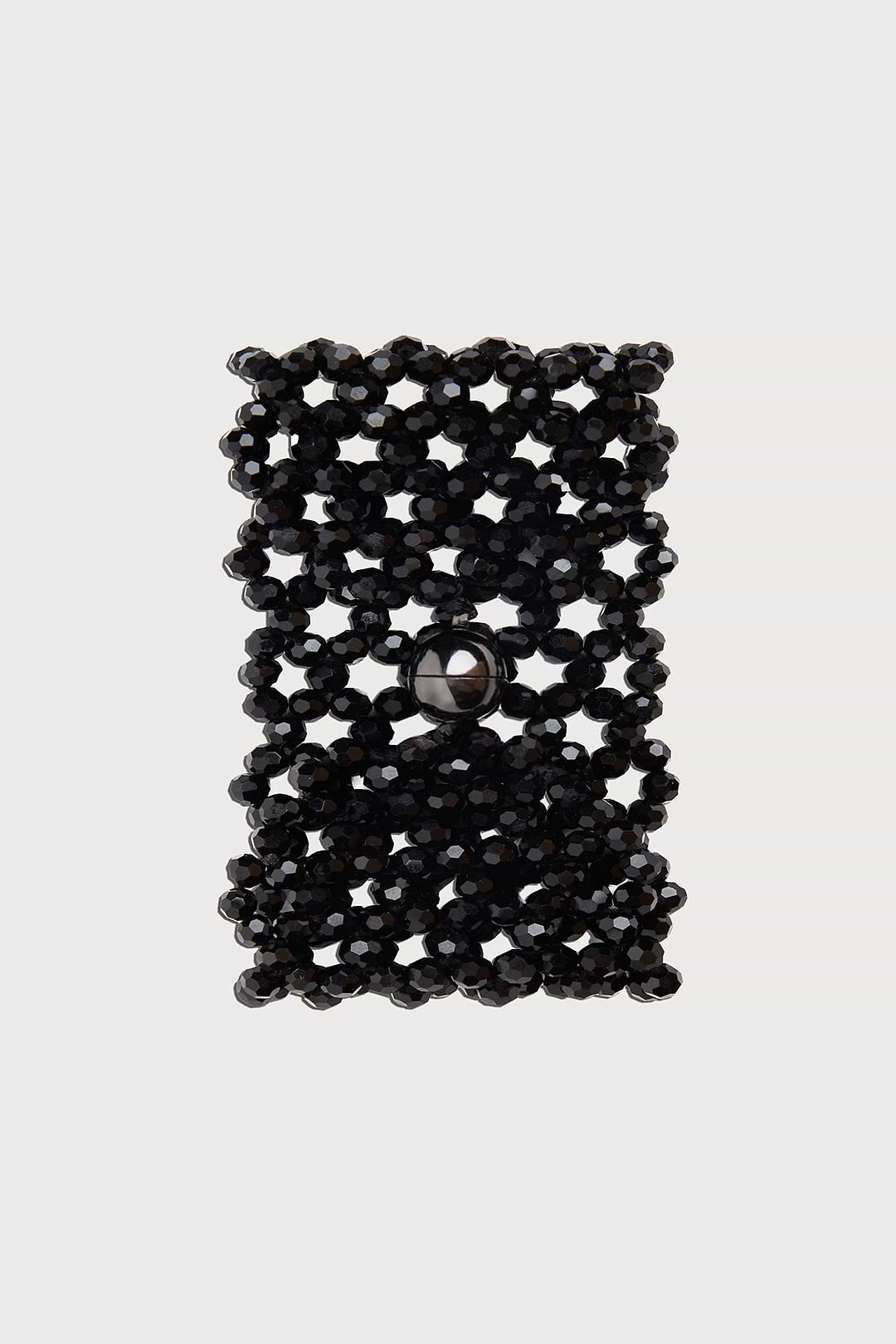 Seamless Glamour Crochet Bracelet - Black