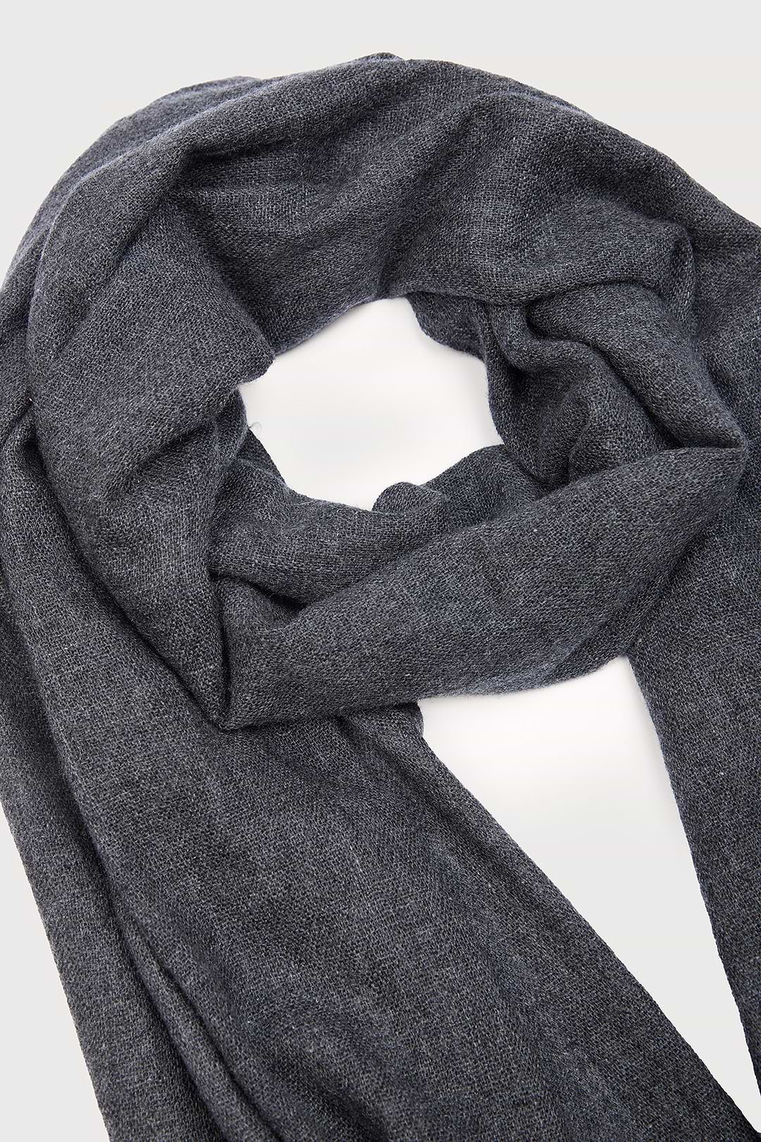 Delicate Wool Scarf dark charcoal