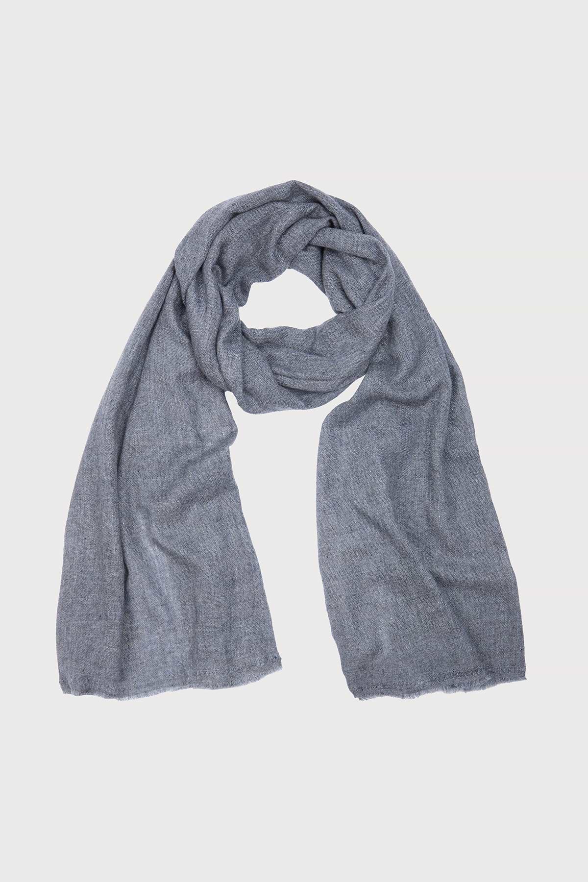 Delicate Wool Scarf light charcoal