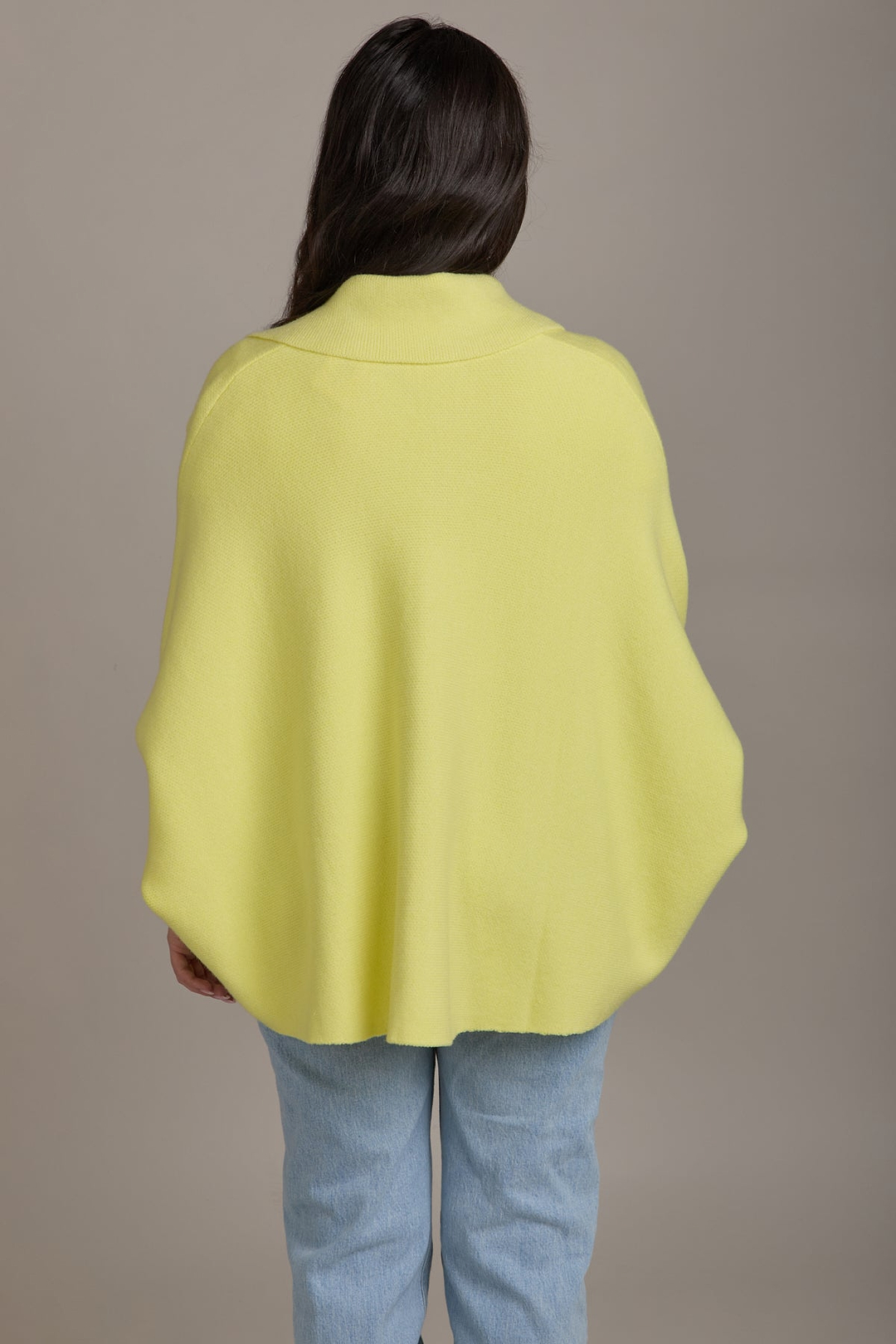 Open Front Oversized Cardigan Sweater - Light Yellow
