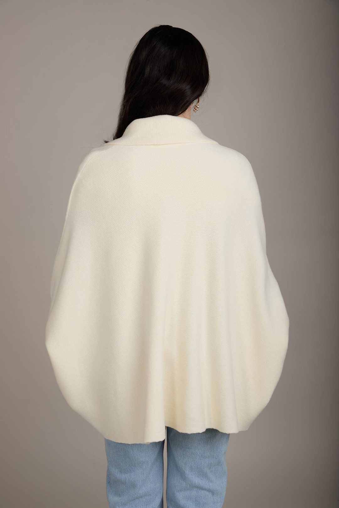 Open Front Oversized Cardigan Sweater - Ivory