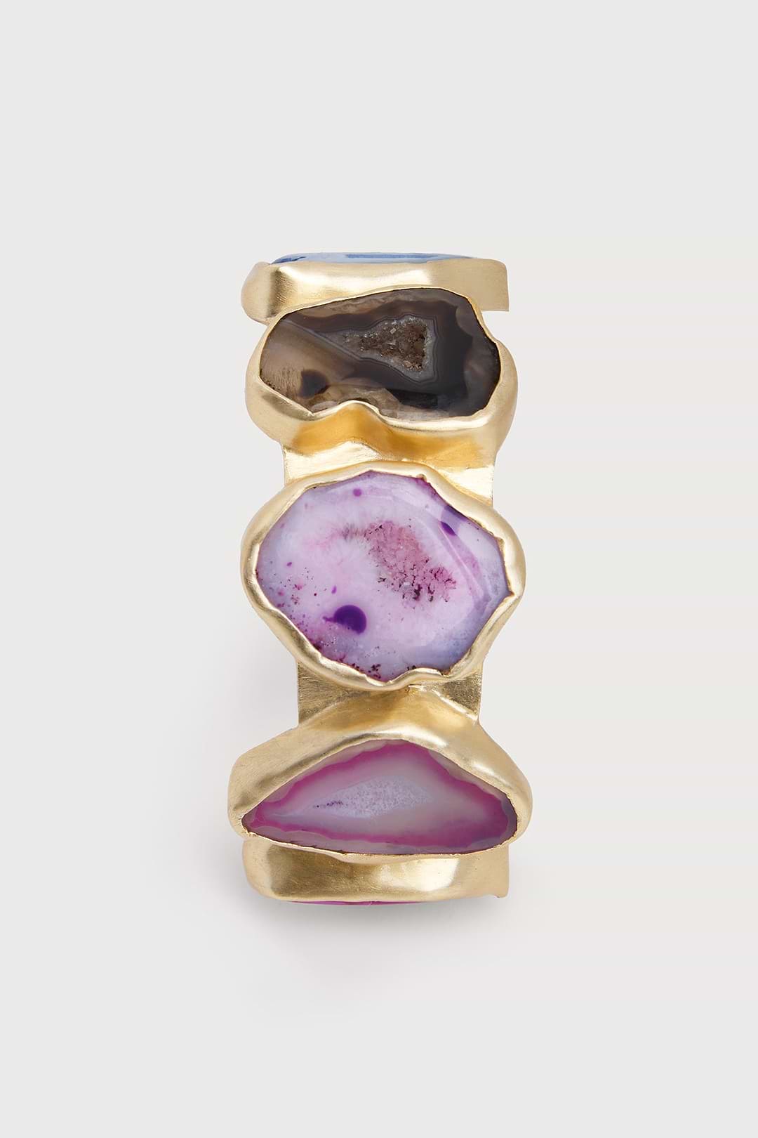 Multi Agate Cuff Bracelet