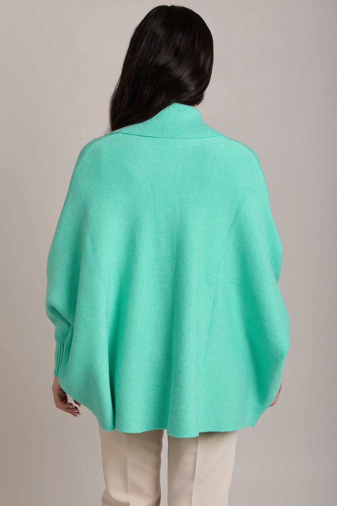 Open Front Oversized Cardigan Sweater - Aqua