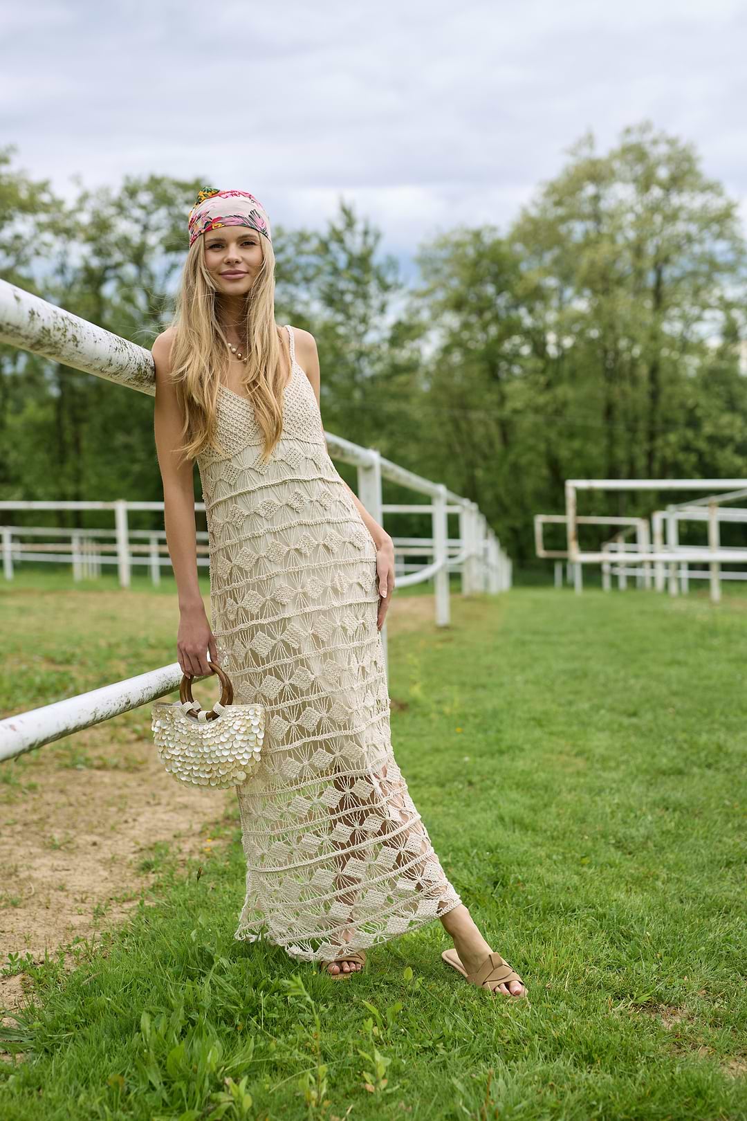 Diamond Crochet Knit Cover Up Dress