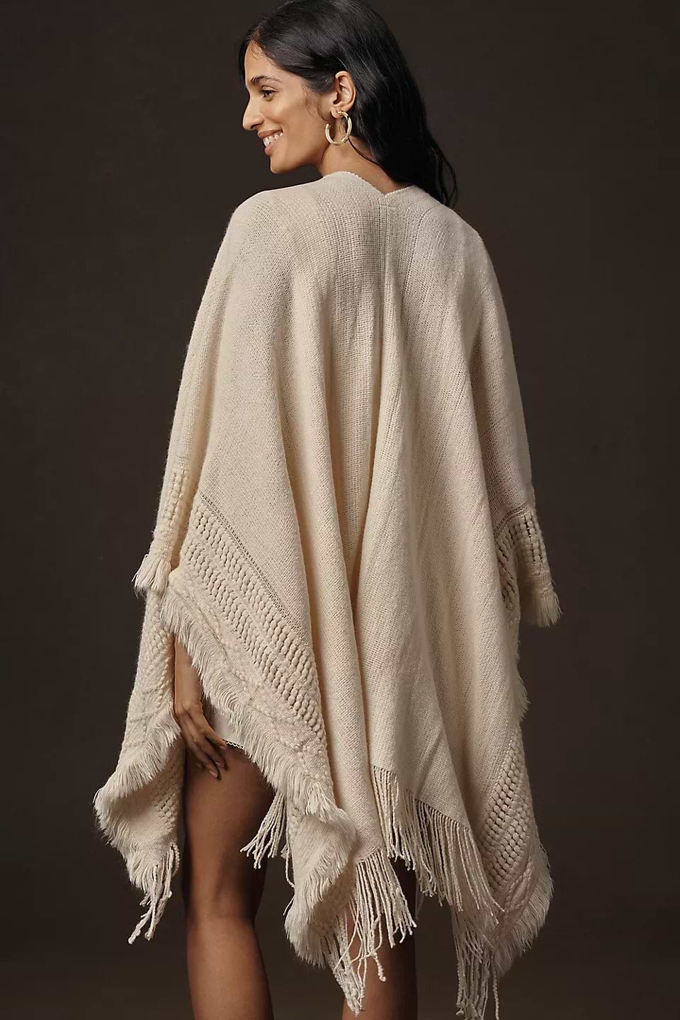 Fringed Trim Kimono