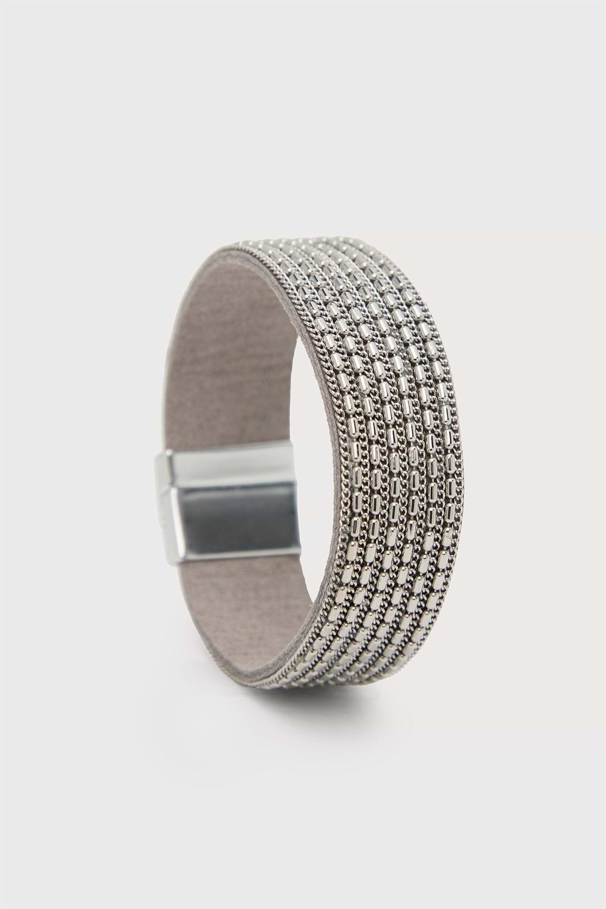 Multi-Strand Mesh Bracelet - Silver